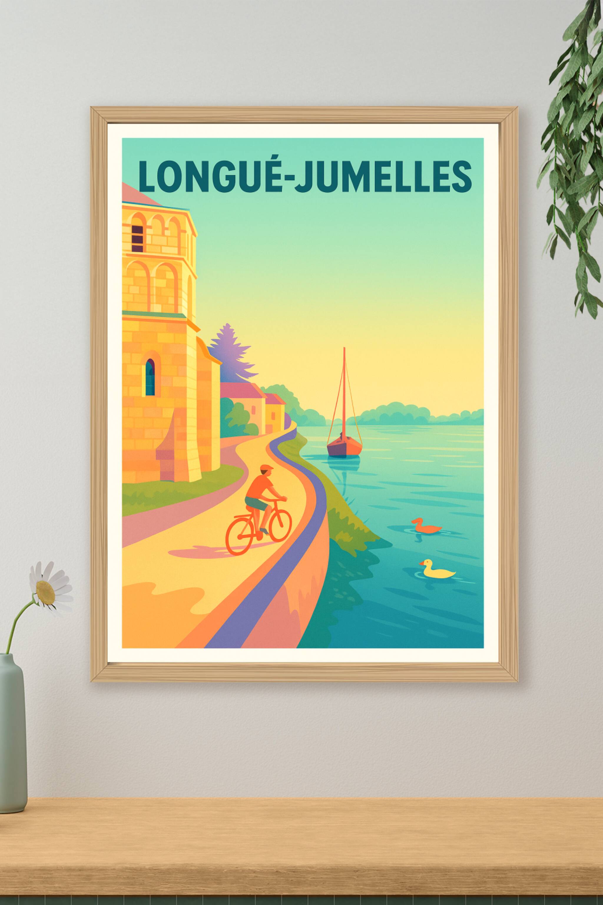 Affiche de Longué-Jumelles - Promenade paisible au bord de l'eau