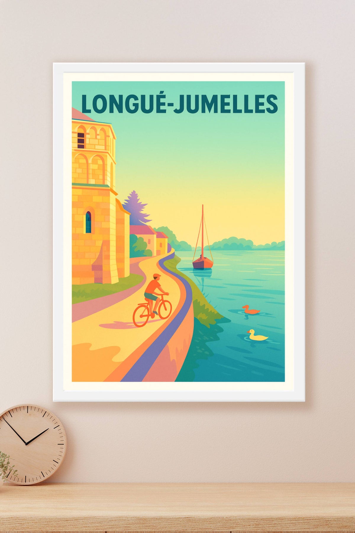 Affiche de Longué-Jumelles - Promenade paisible au bord de l'eau