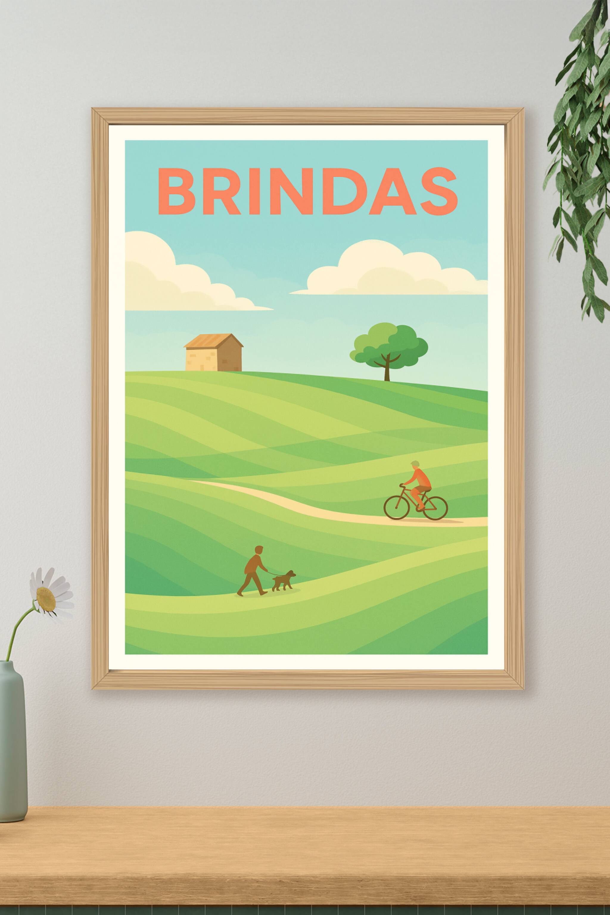 Affiche de Brindas - Une escapade bucolique à vélo et à pied
