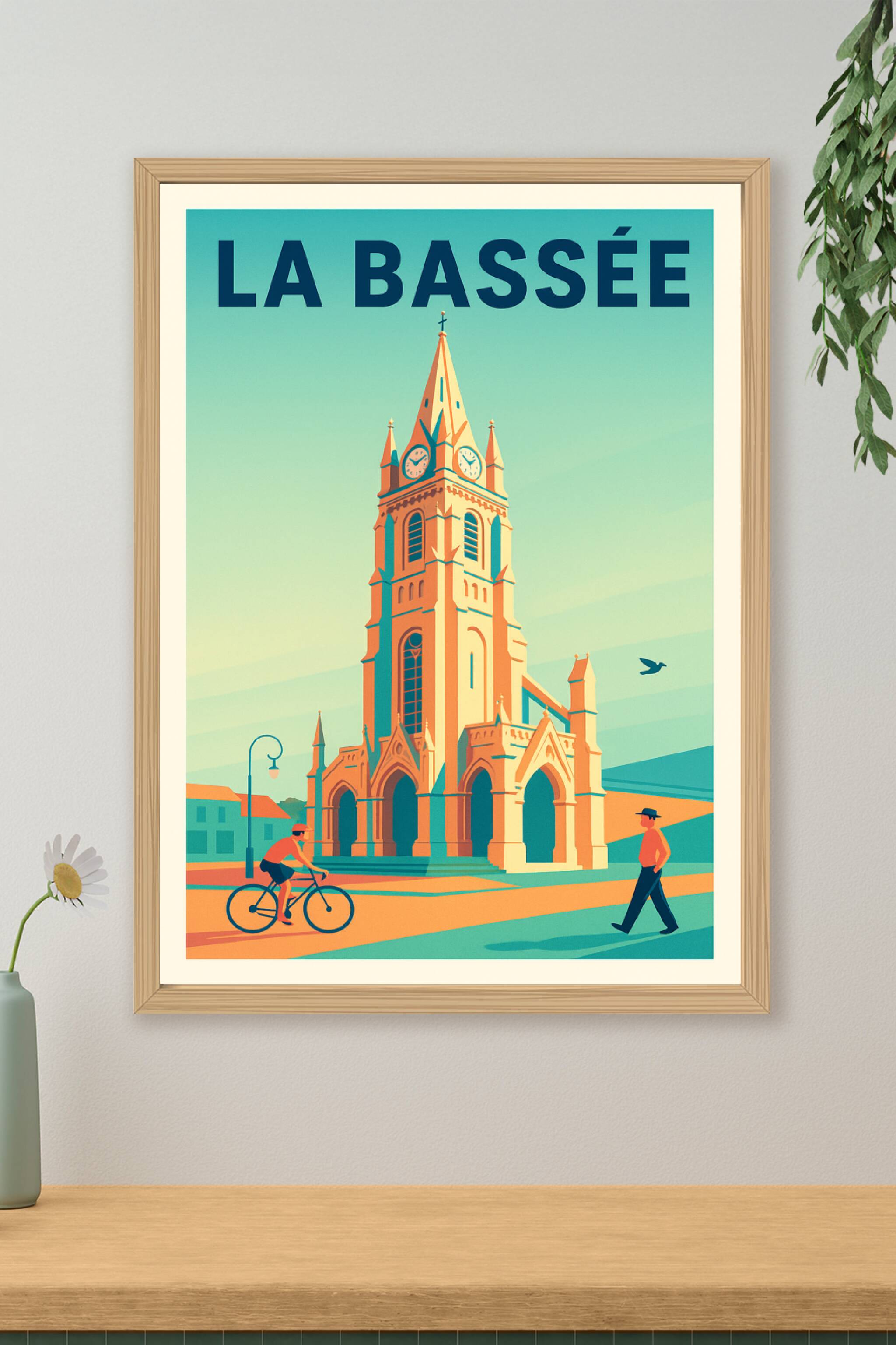 Affiche de La Bassée - Évasion architecturale et douceur de vivre