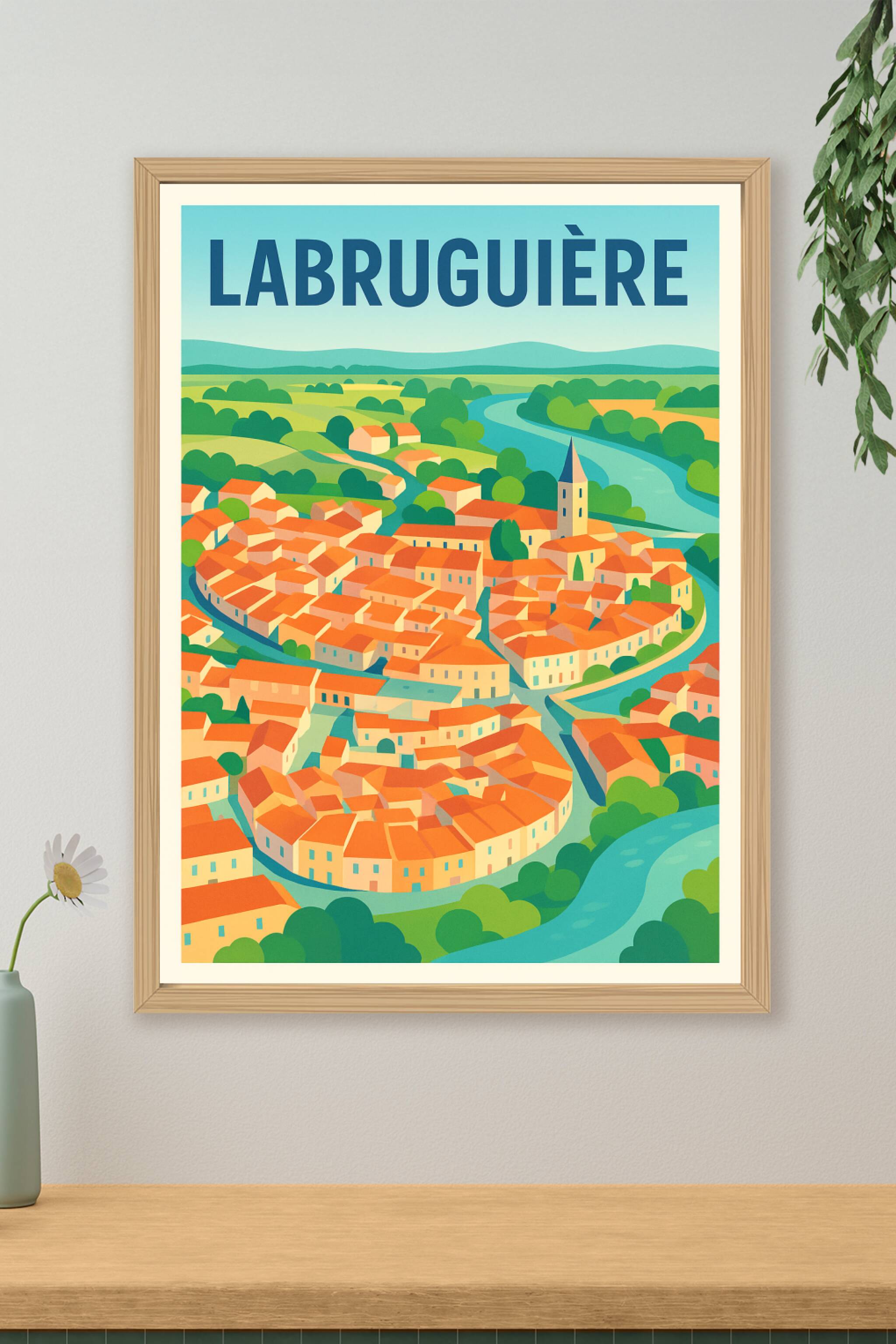 Affiche de Labruguière - Charme et couleurs d'une ville entre nature et histoire