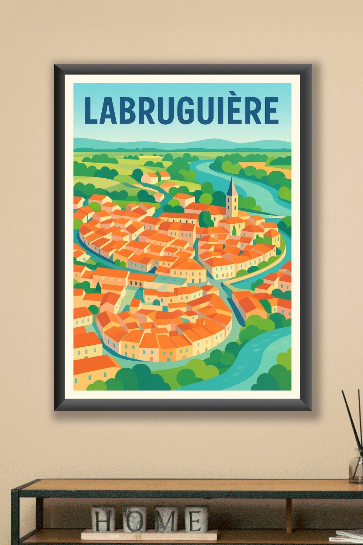Affiche de Labruguière - Charme et couleurs d'une ville entre nature et histoire