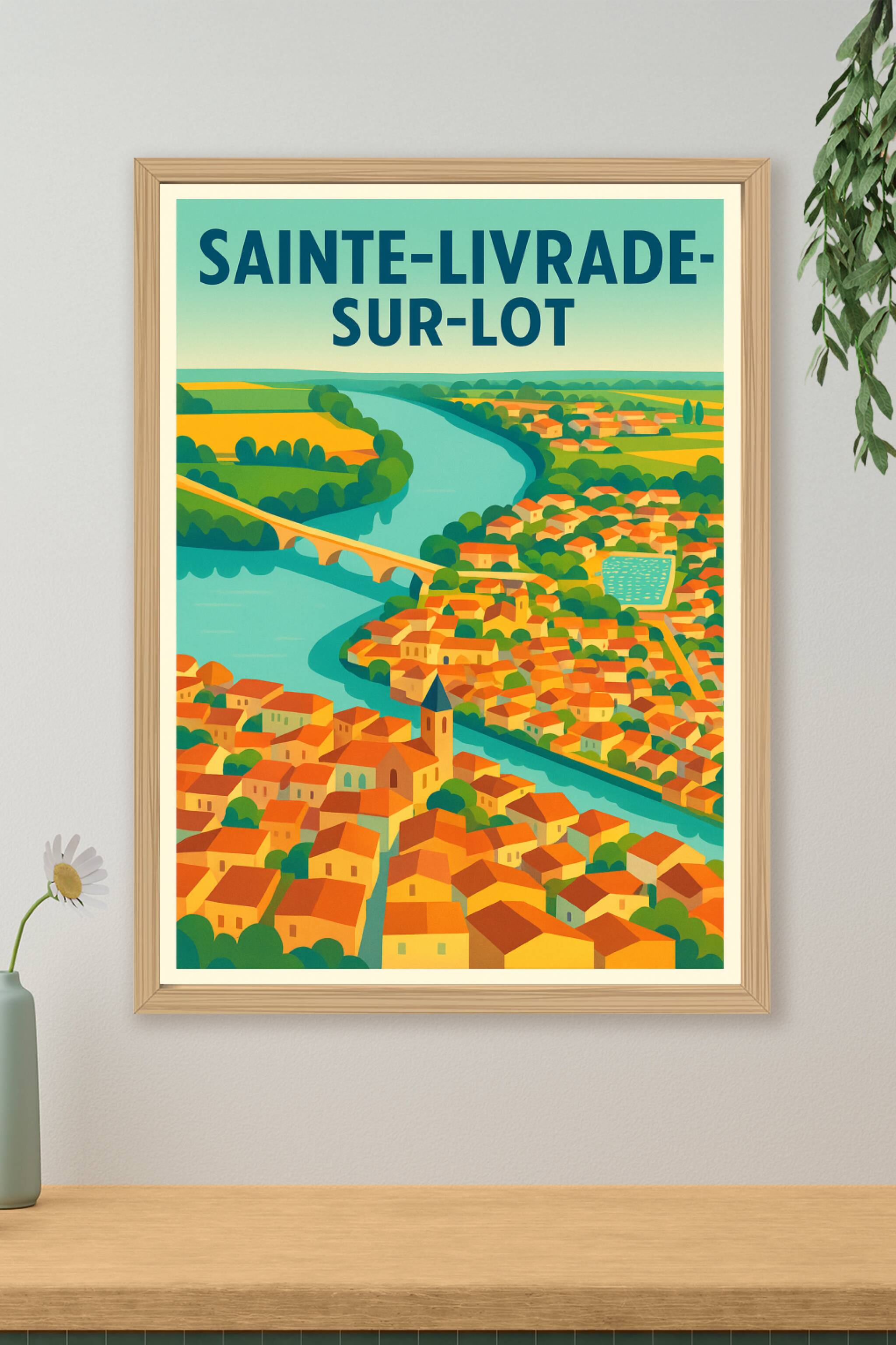 Affiche de Sainte-Livrade-sur-Lot - Charme et couleurs de la vallée du Lot
