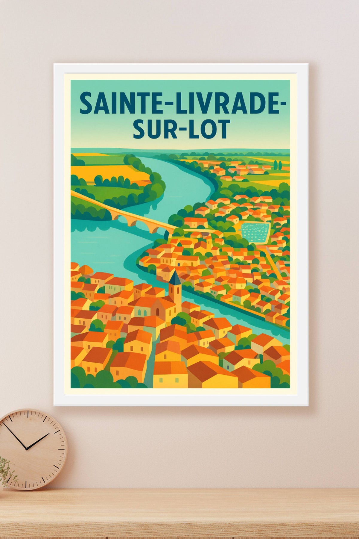 Affiche de Sainte-Livrade-sur-Lot - Charme et couleurs de la vallée du Lot