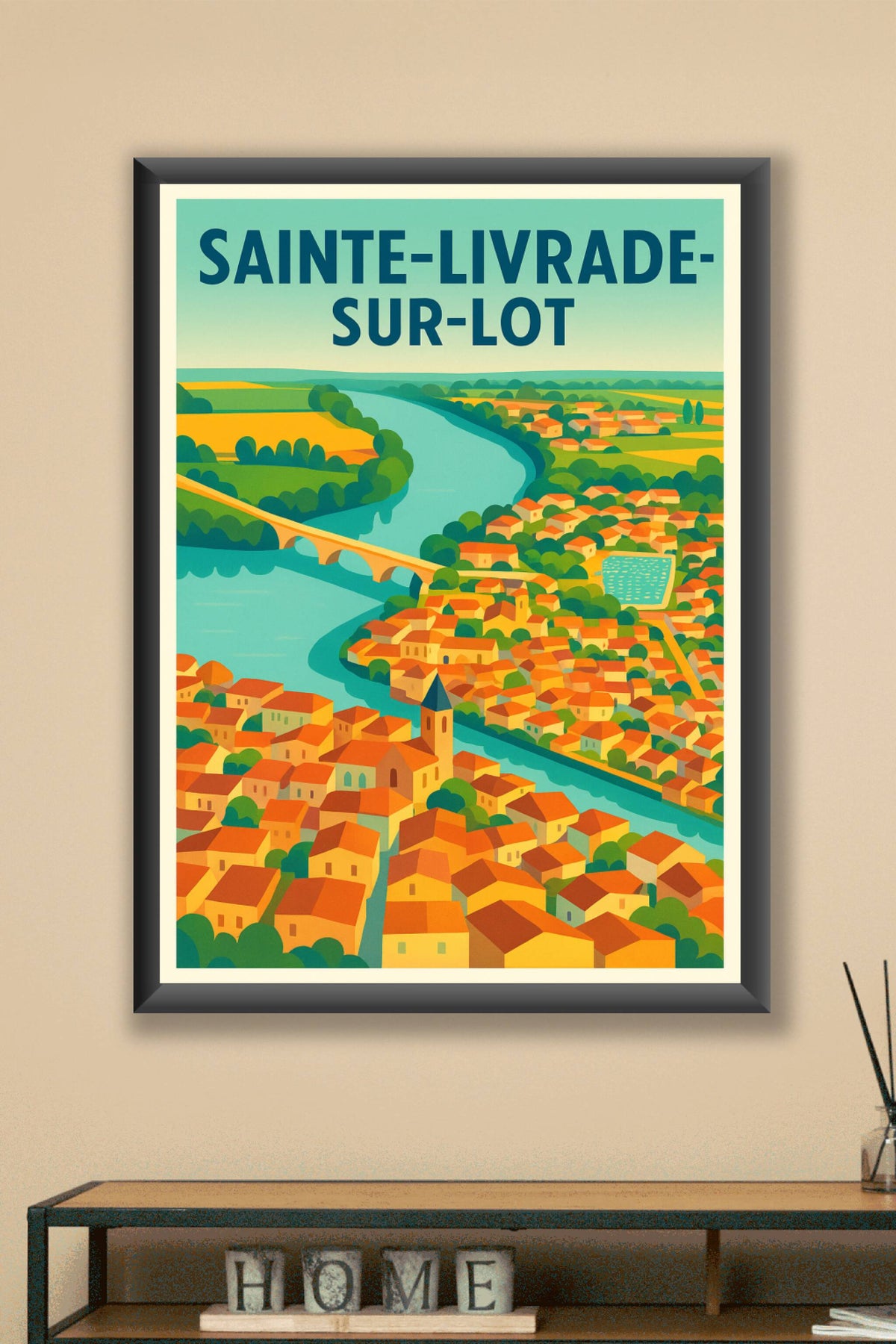 Affiche de Sainte-Livrade-sur-Lot - Charme et couleurs de la vallée du Lot