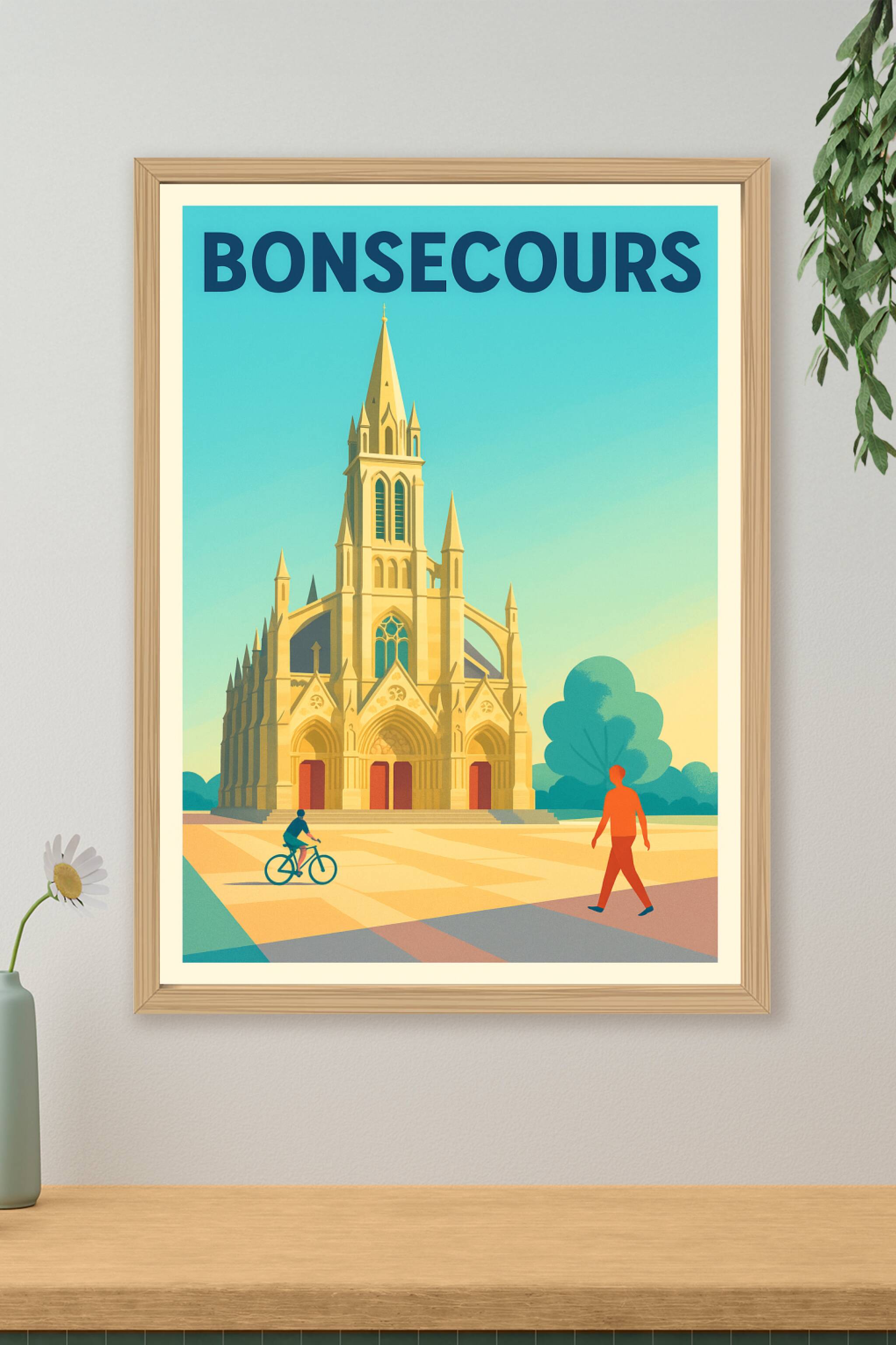 Affiche de Bonsecours - L'élégance gothique au cœur de la ville