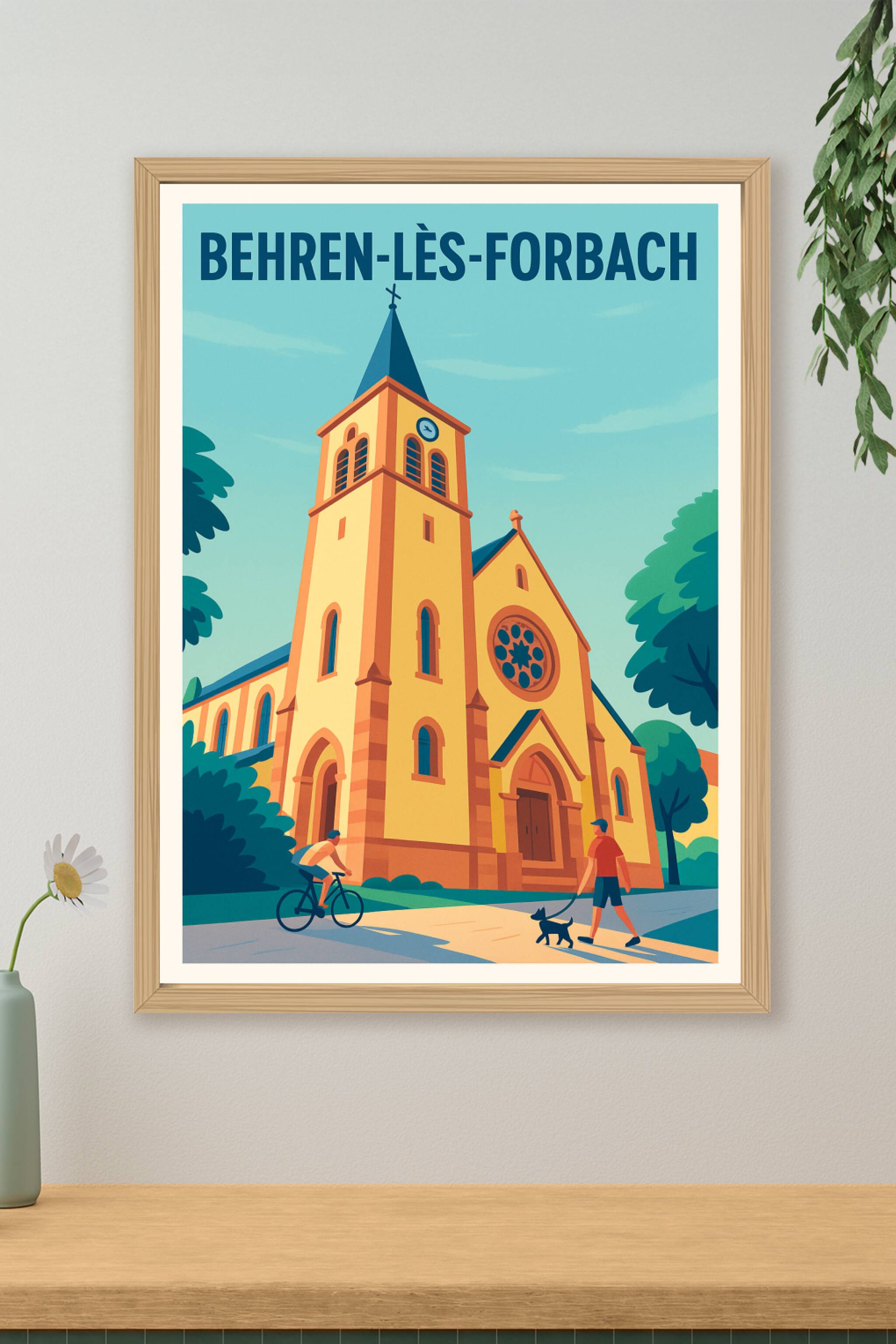 Affiche de Behren-lès-Forbach - Charme pittoresque et architecture locale