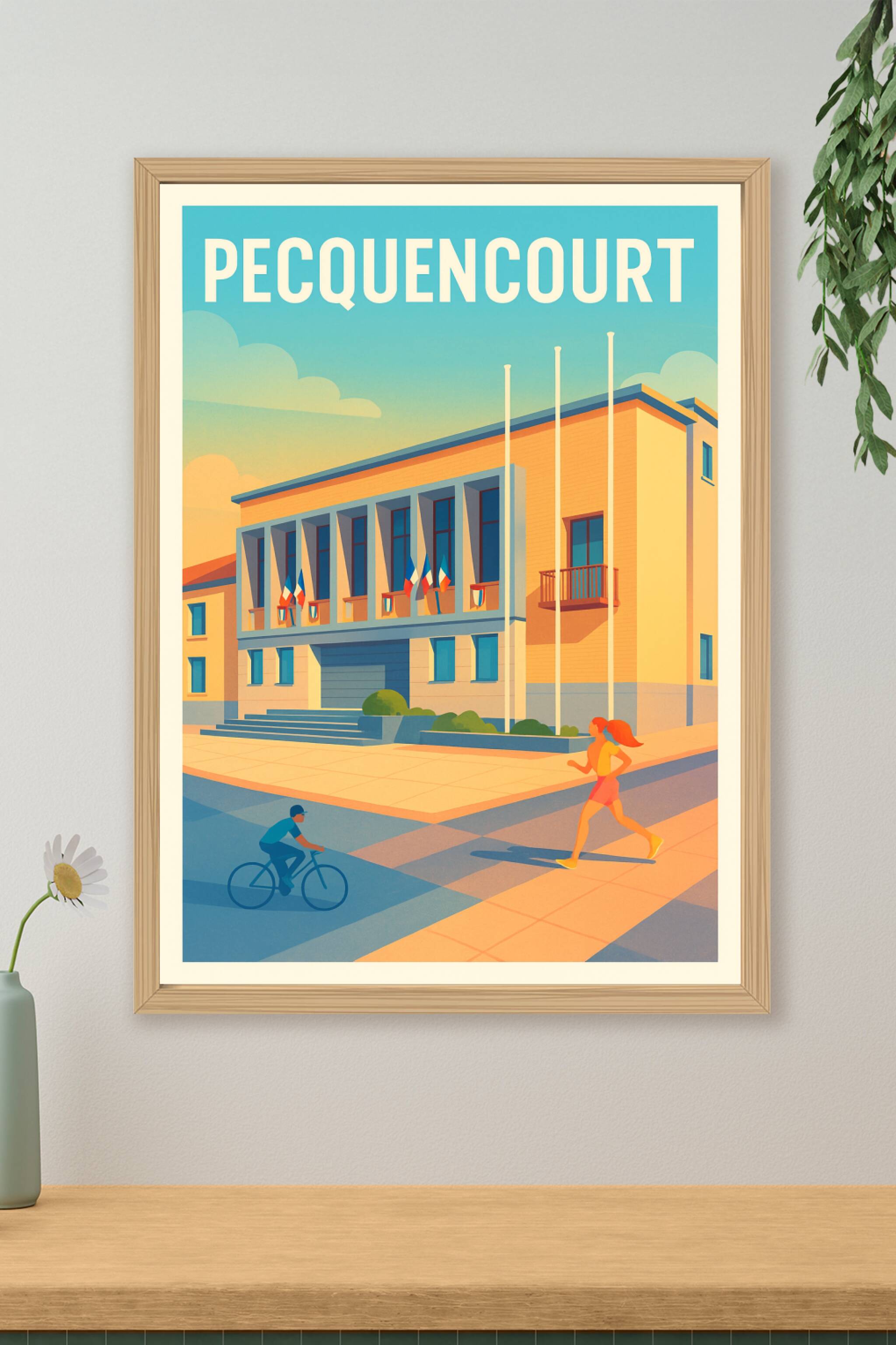 Affiche de Pecquencourt - Charme et vie urbaine en couleur