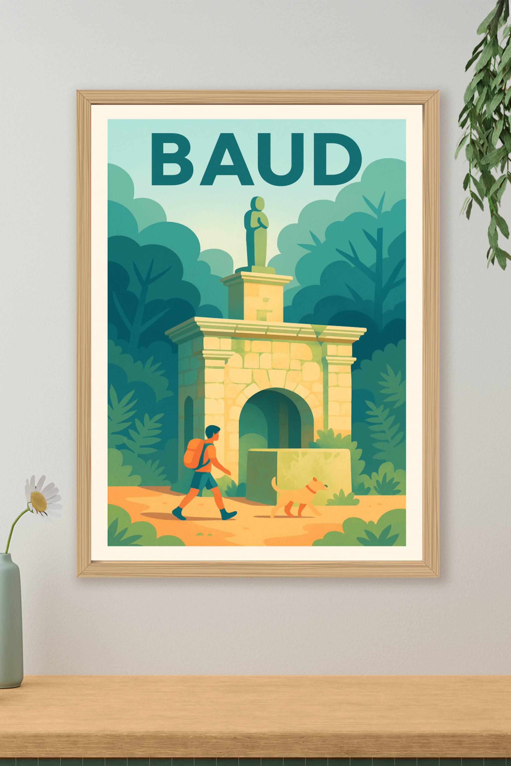 Affiche de Baud - L'Esprit Nature et Patrimoine à Chaque Pas