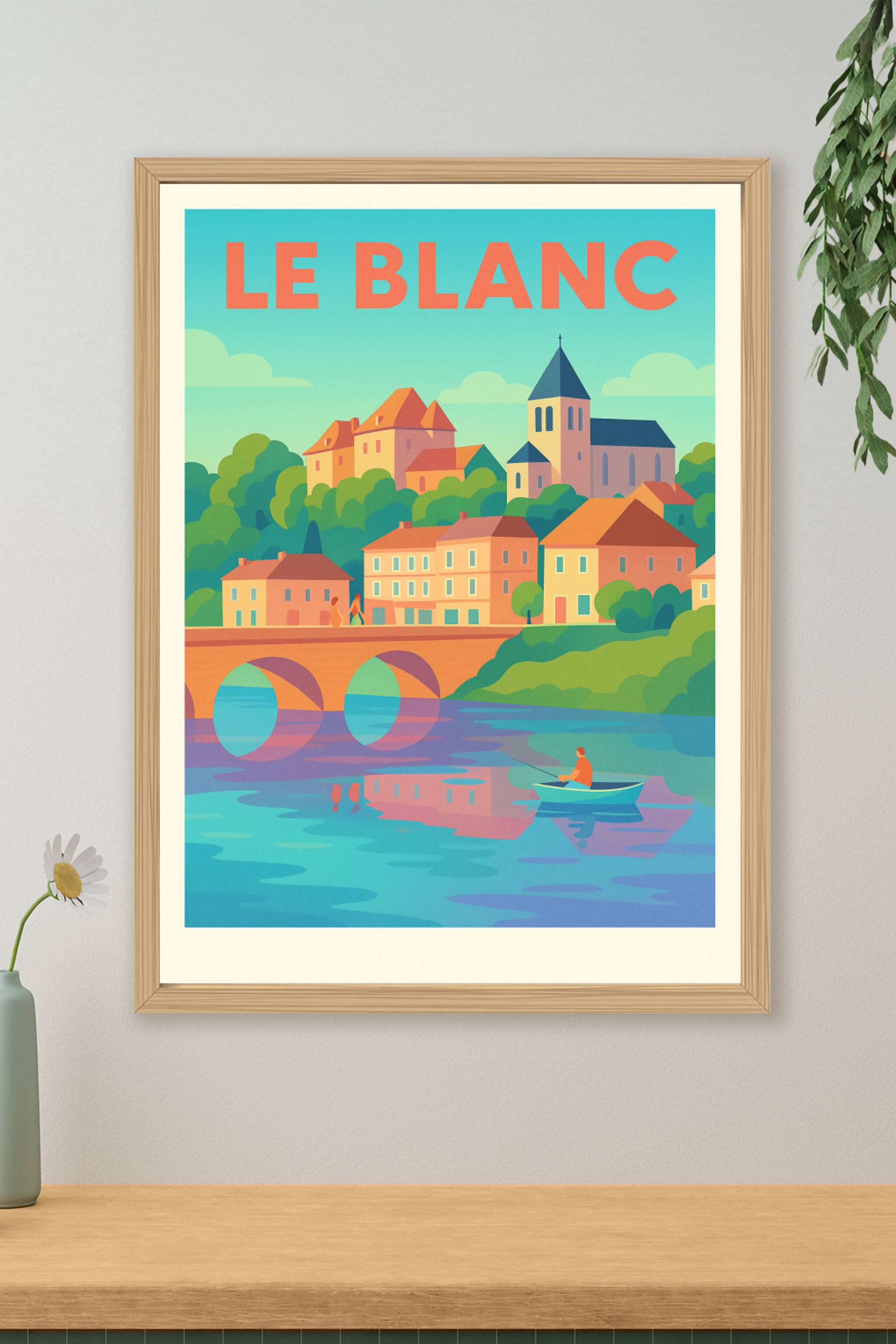 Affiche de Le Blanc - Charme paisible au fil de l'eau