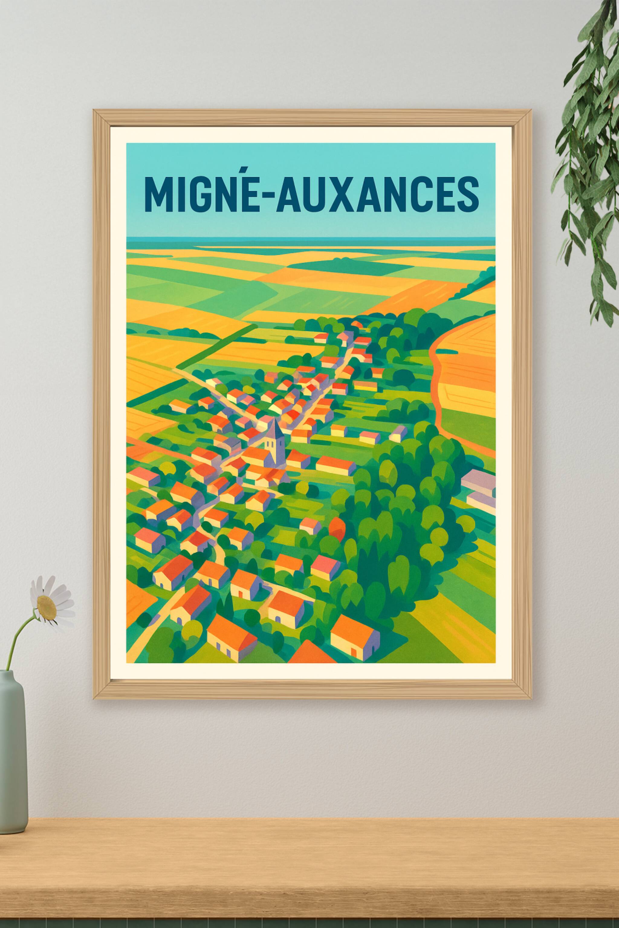 Affiche de Migné-Auxances - Charme champêtre et couleurs vibrantes