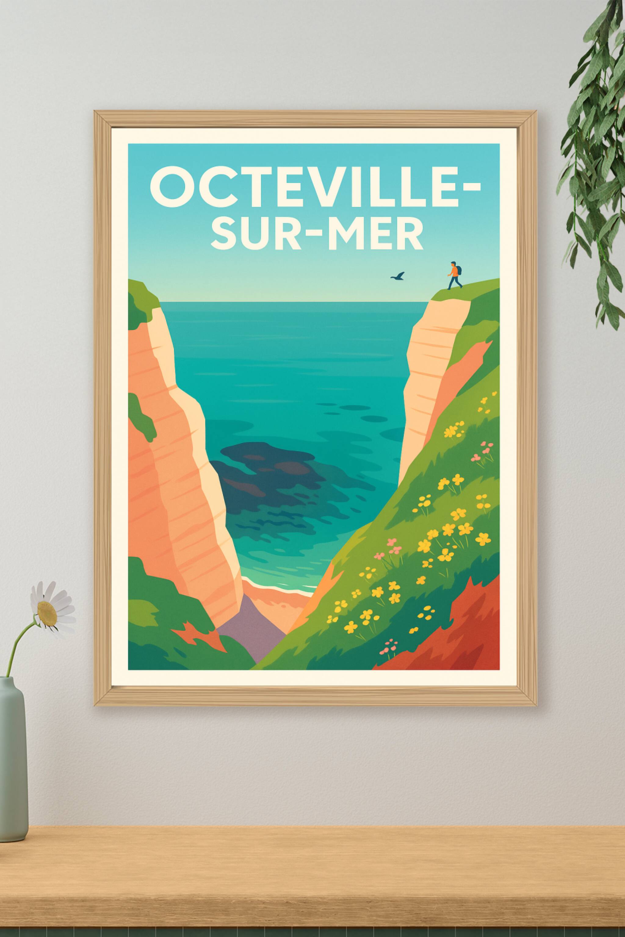 Affiche de Octeville-sur-Mer - L'évasion au bord des falaises