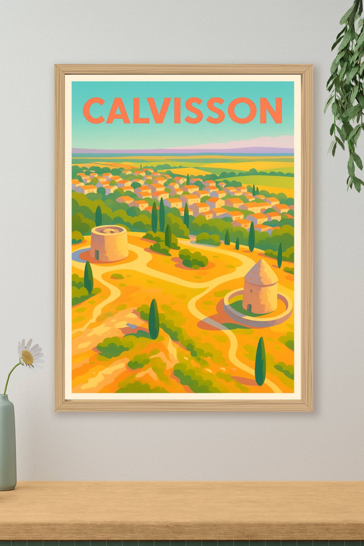 Affiche de Calvisson - L’éclat chaleureux du Midi