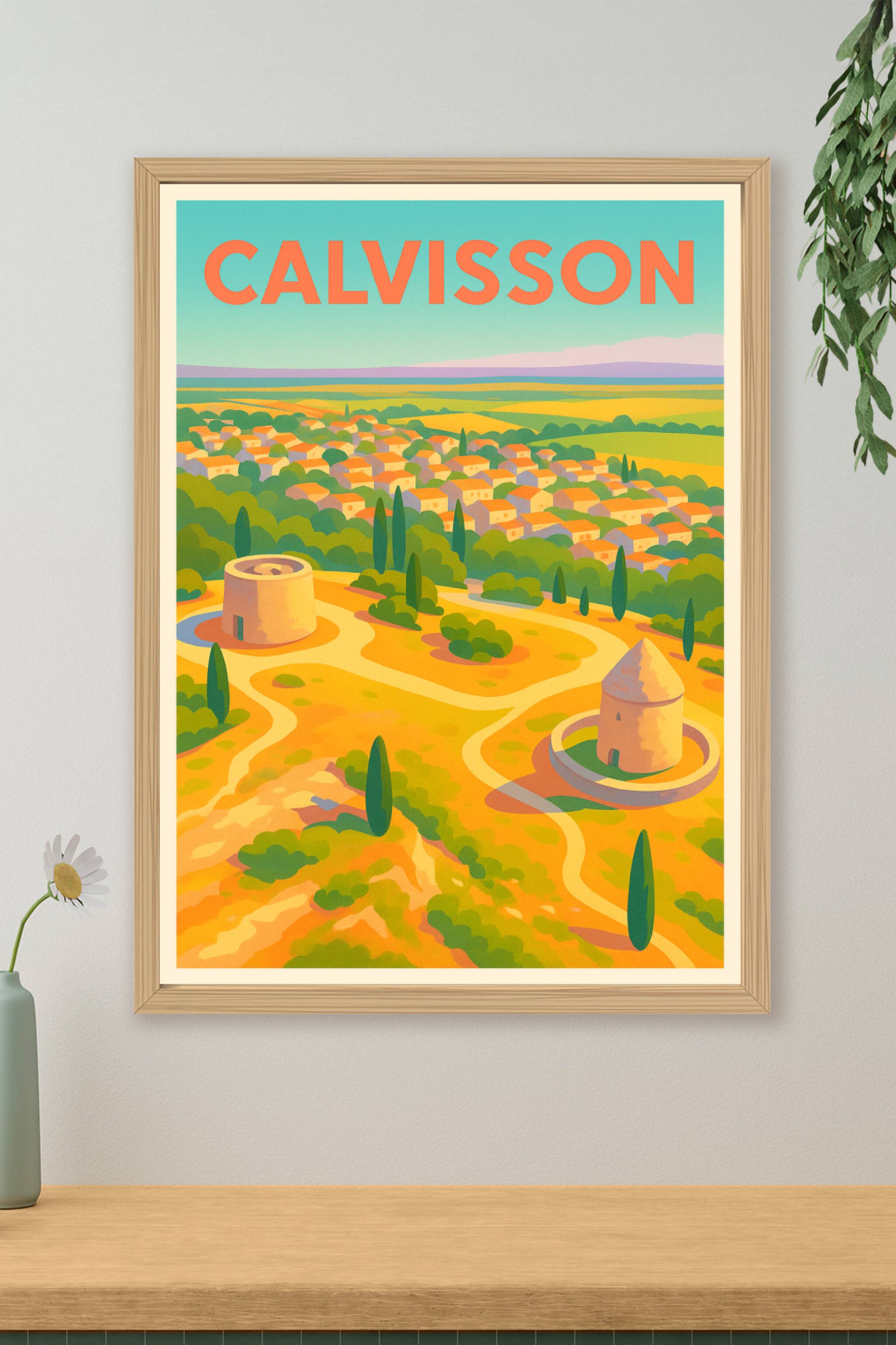 Affiche de Calvisson - L’éclat chaleureux du Midi