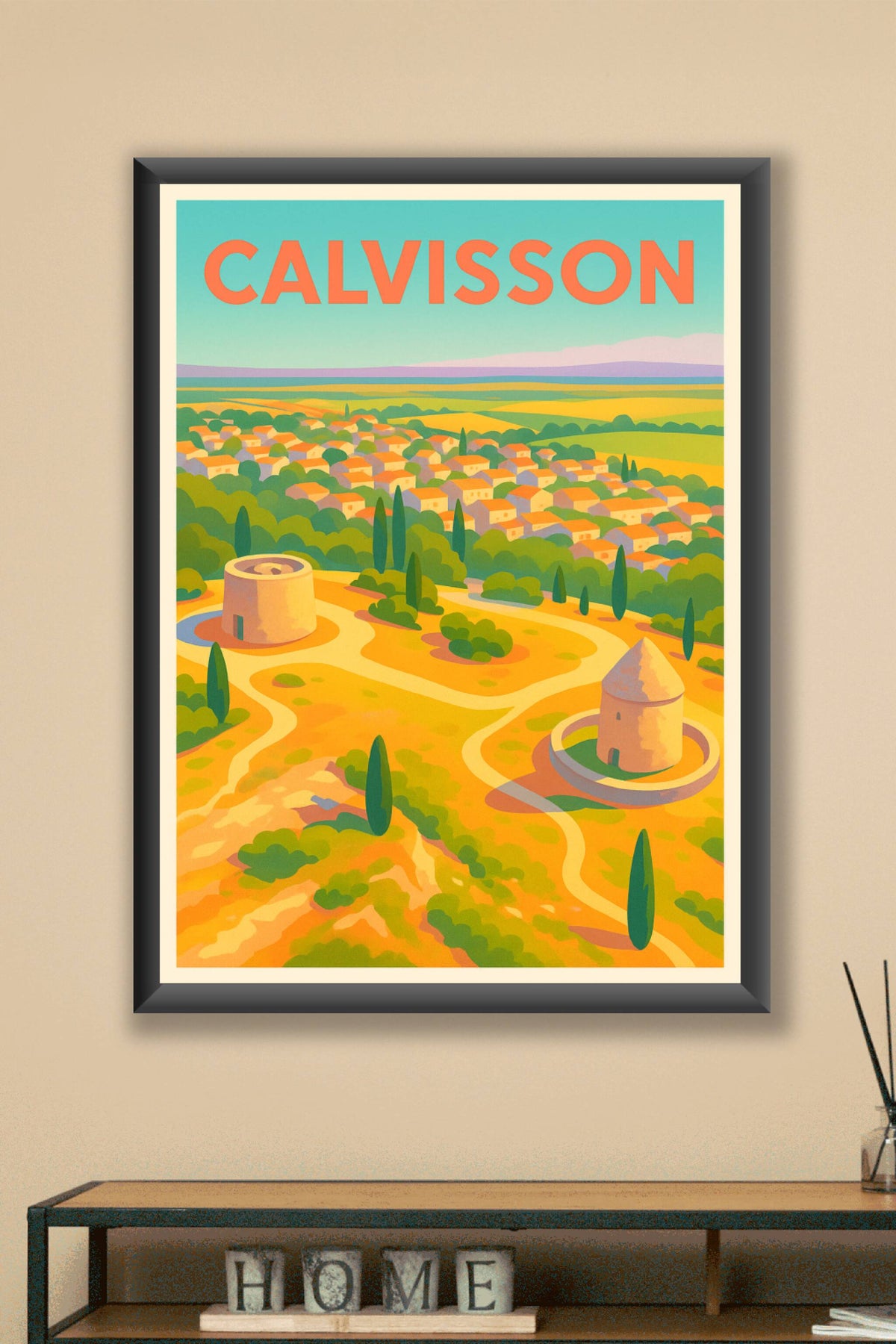 Affiche de Calvisson - L’éclat chaleureux du Midi