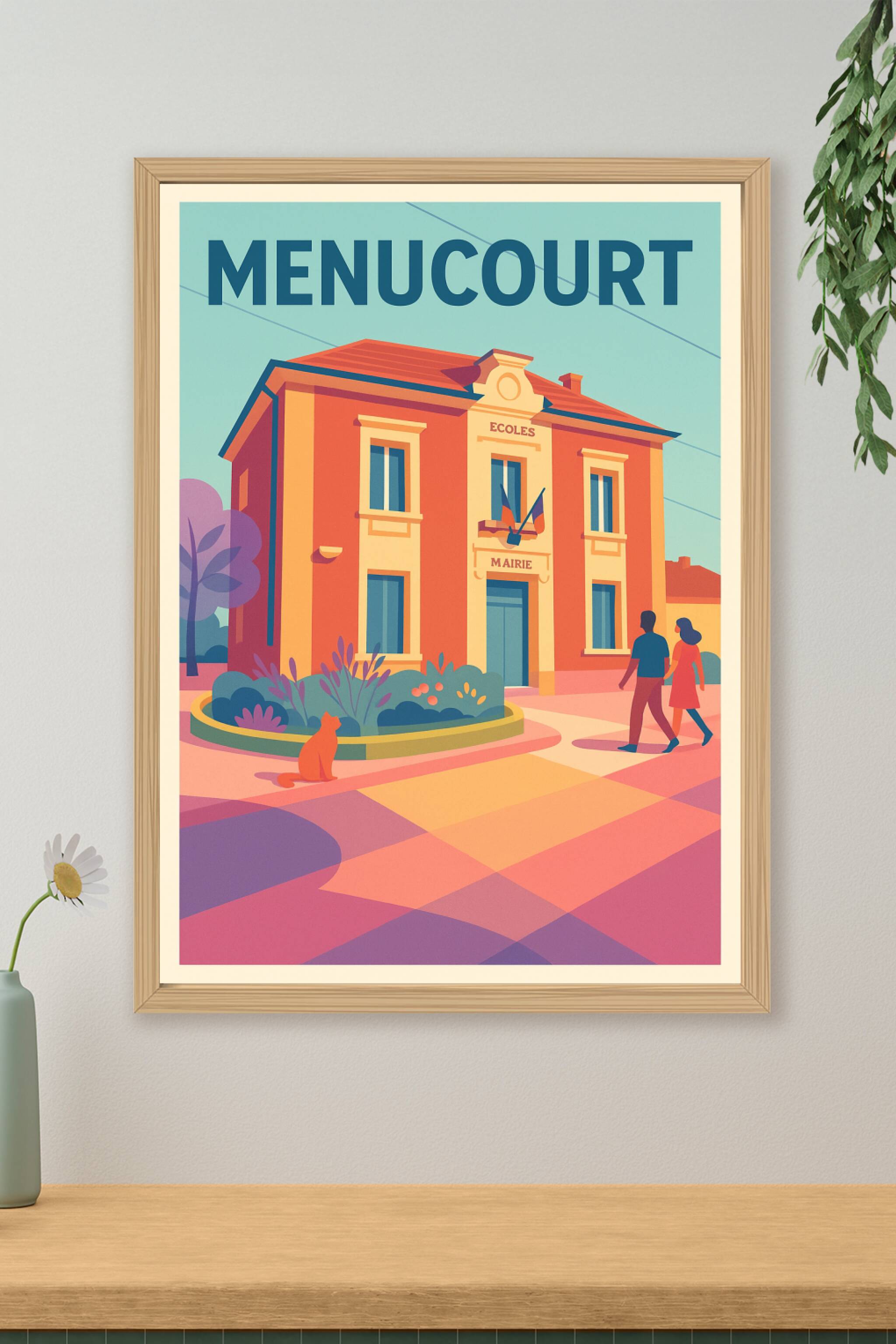 Affiche de Menucourt - Charme tranquille du cœur de ville