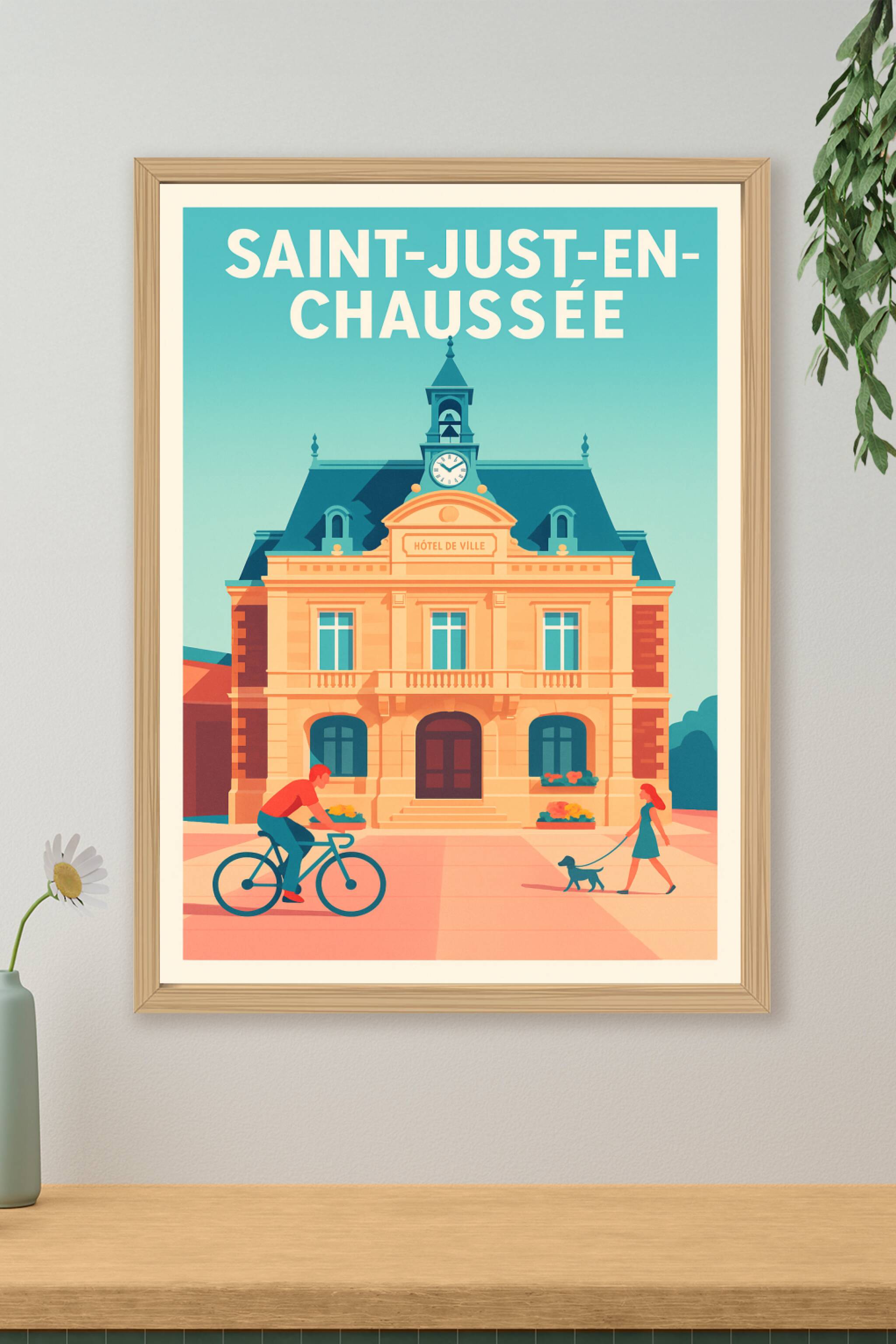 Affiche de Saint-Just-en-Chaussée - Charme et quiétude au cœur de la ville