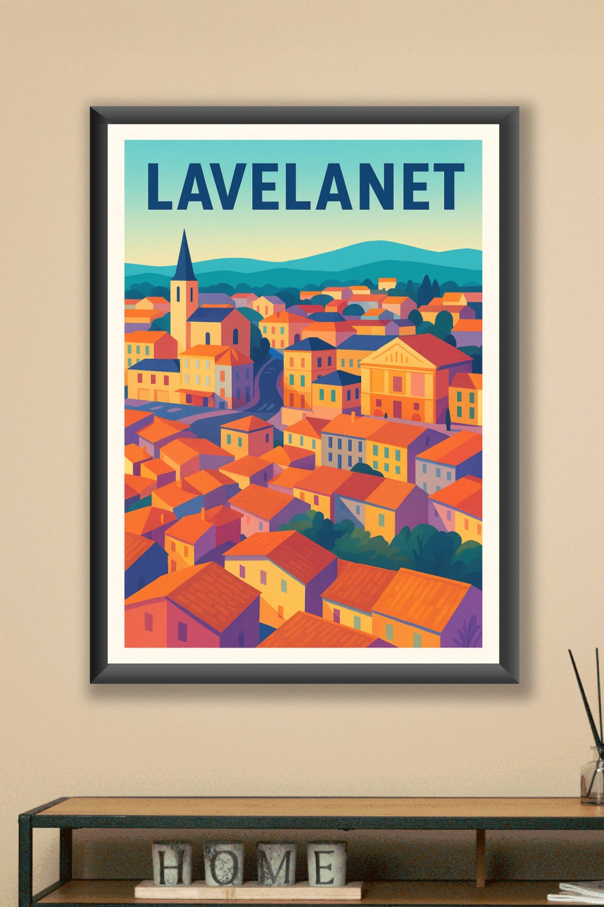 Affiche de Lavelanet - charme coloré du sud-ouest