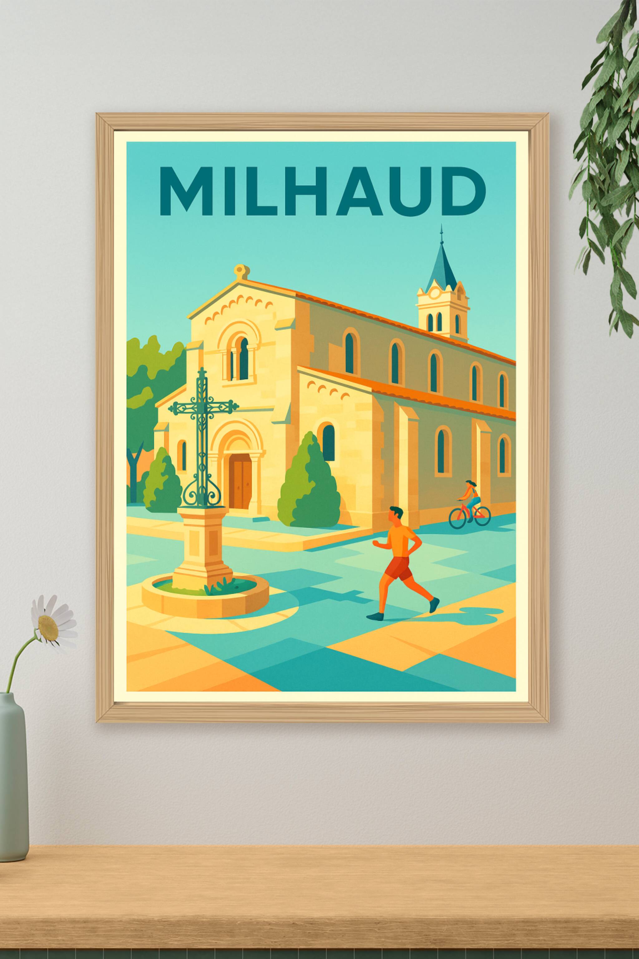 Affiche de Milhaud - Charme et sérénité méditerranéenne