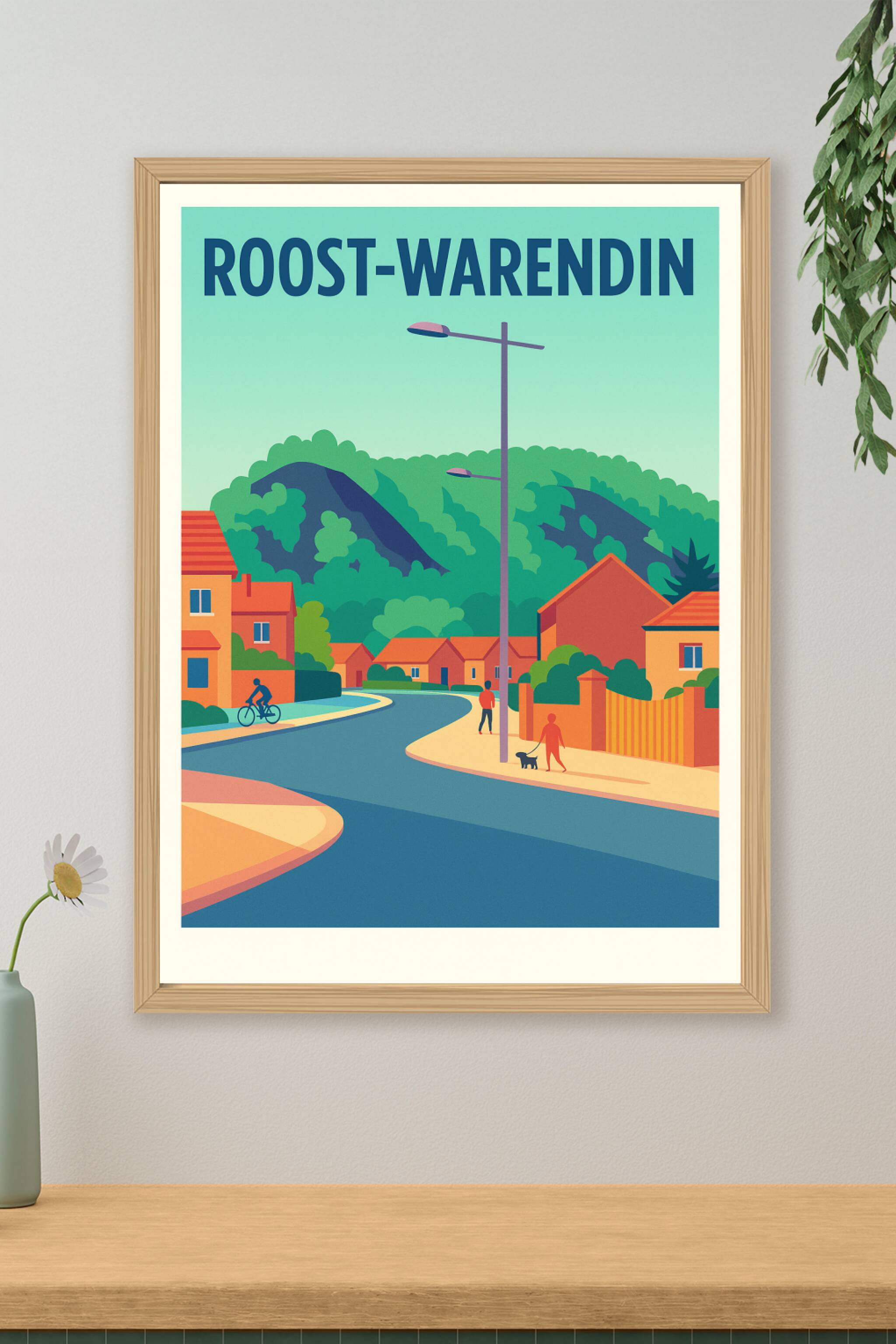 Affiche de Roost-Warendin - Charme paisible de la vie de village