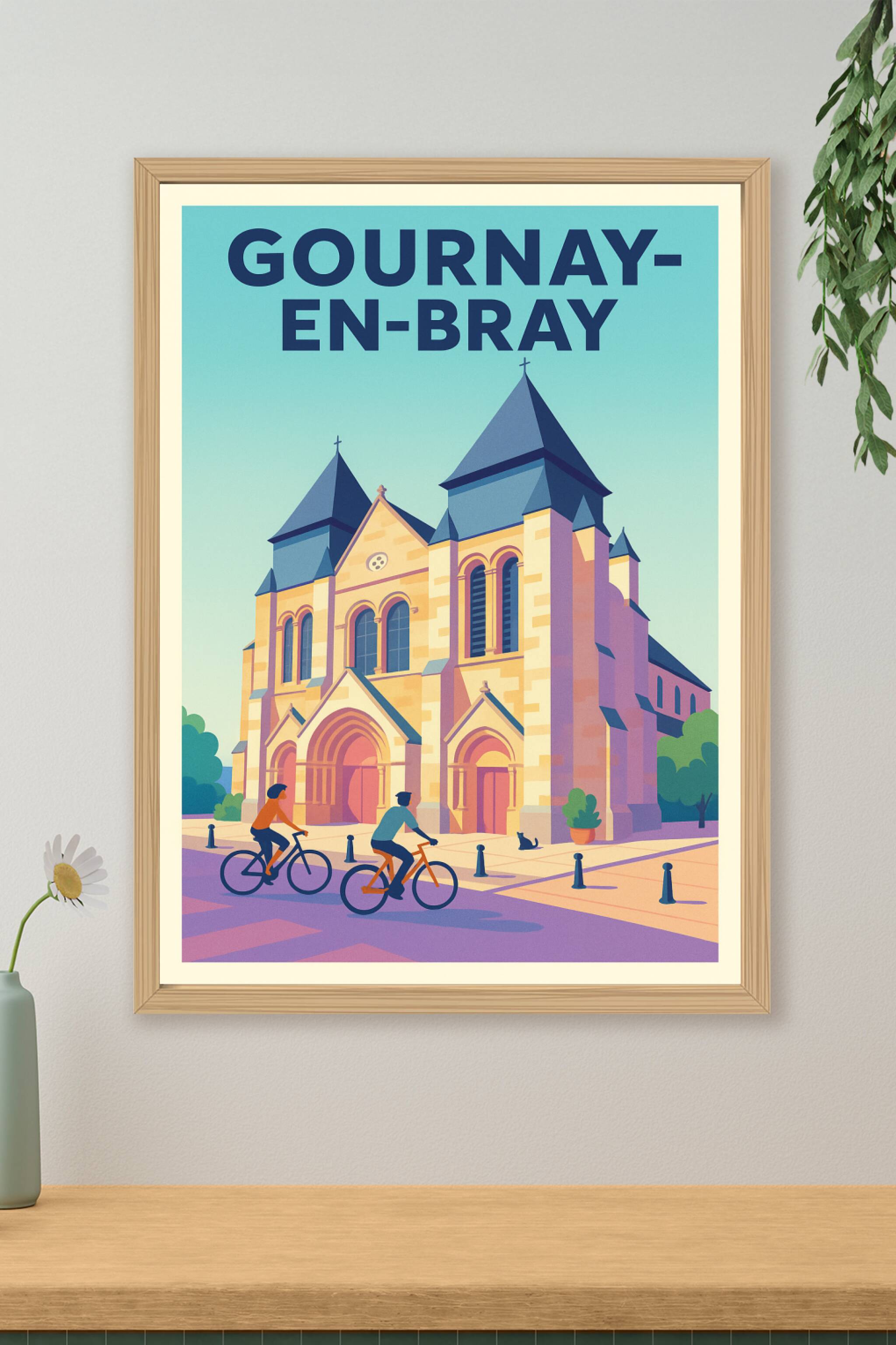 Affiche de Gournay-en-Bray - Charme et patrimoine à vélo