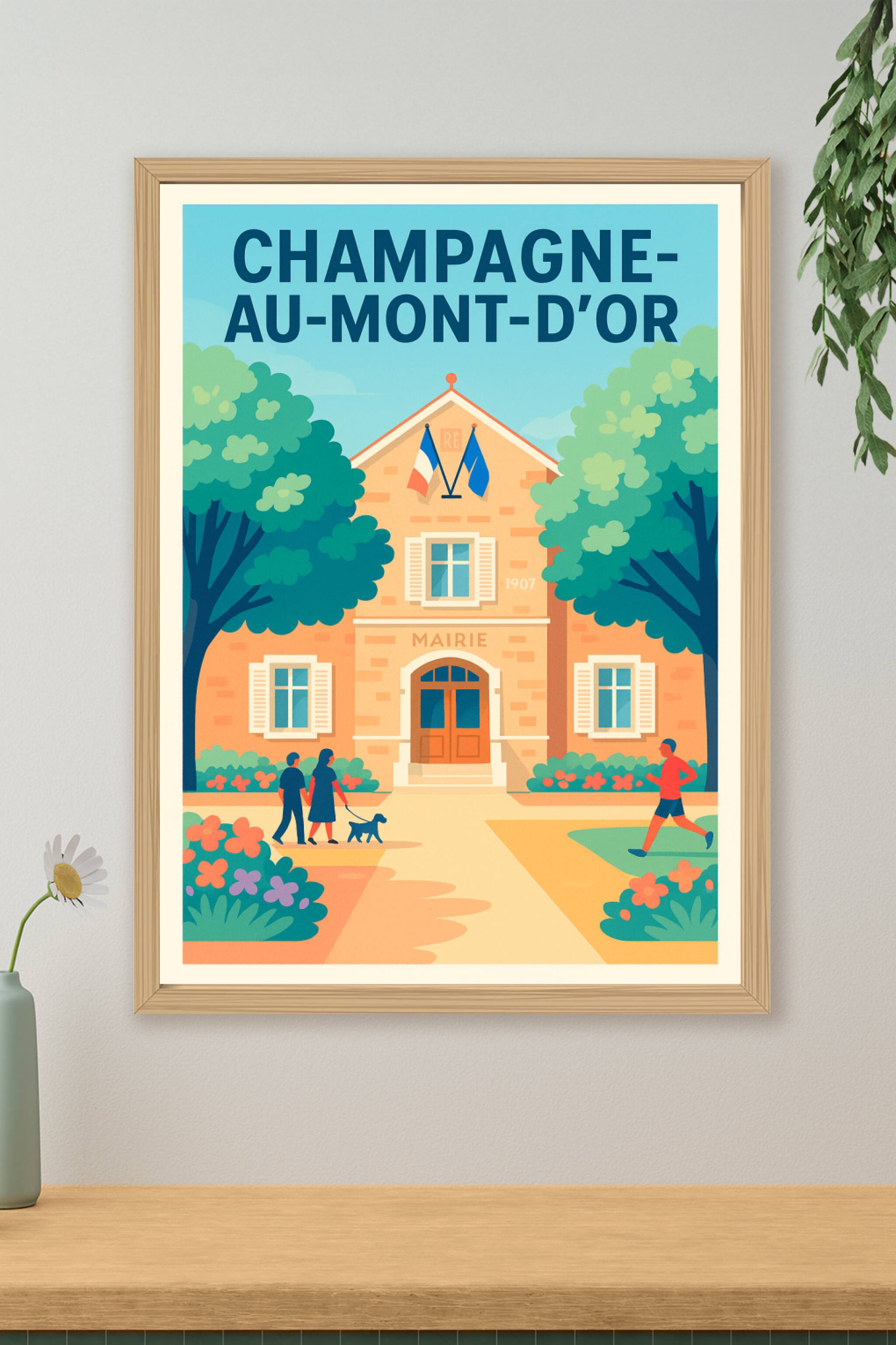 Affiche de Champagne-au-Mont-d'Or - Charme et sérénité au cœur de la mairie