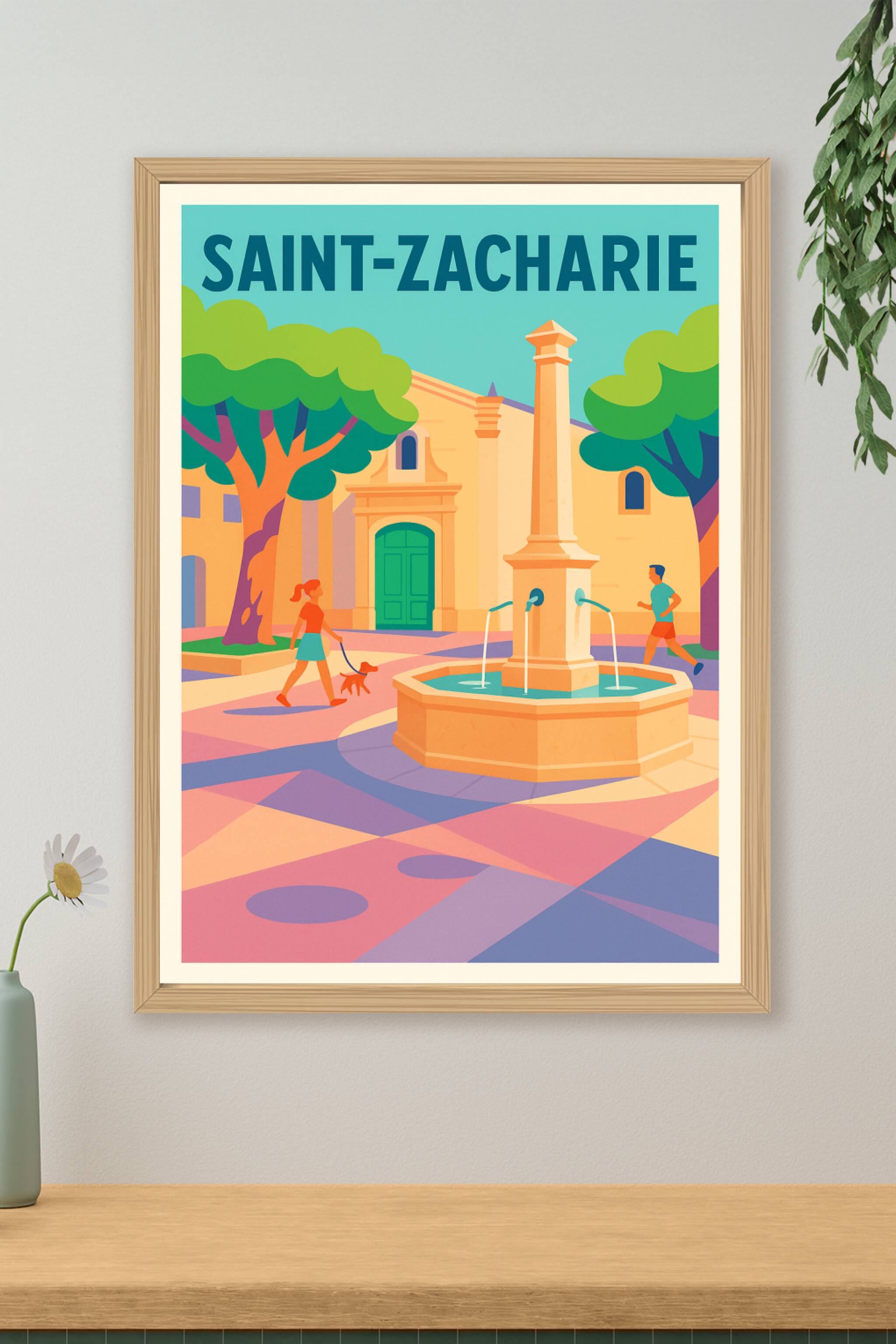 Affiche de Saint-Zacharie - Charme authentique et douceur de vivre