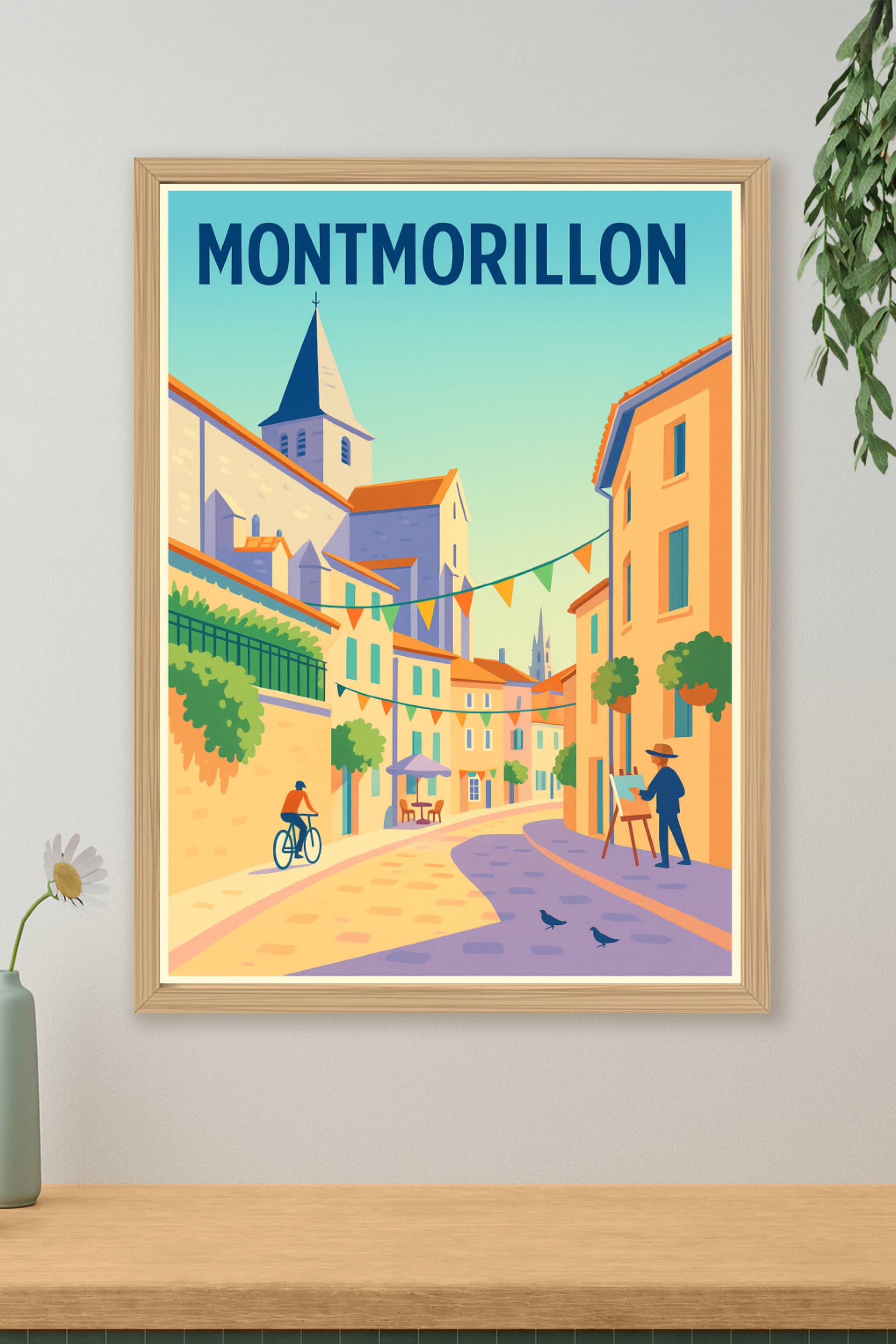 Affiche de Montmorillon - L'Art de la Vie au Cœur de la Ville
