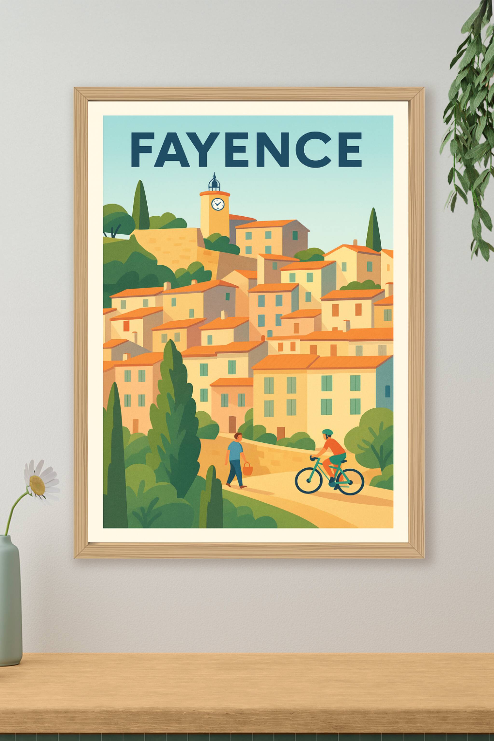 Affiche de Fayence - Charme et douceur provençale
