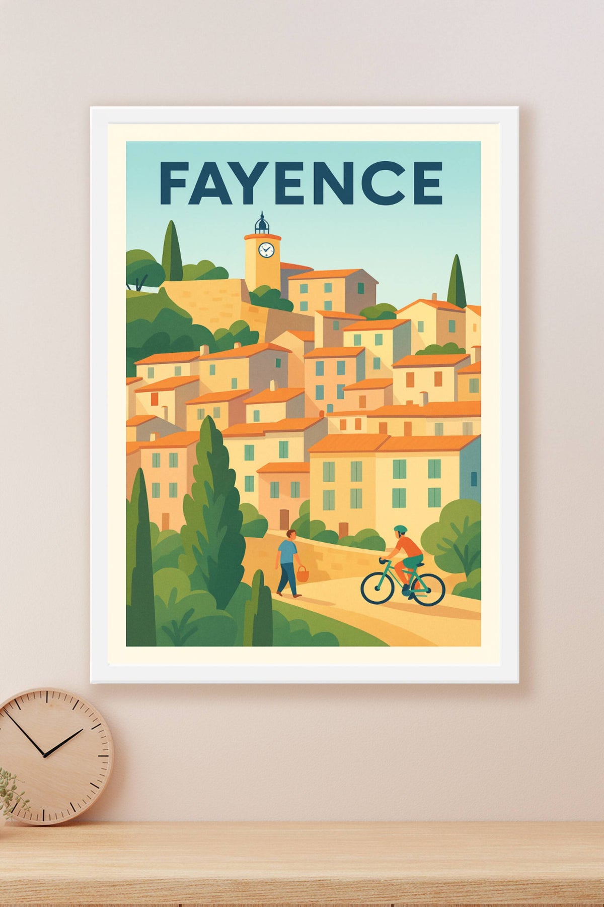 Affiche de Fayence - Charme et douceur provençale