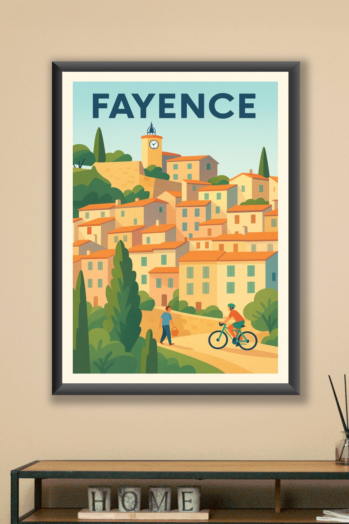 Affiche de Fayence - Charme et douceur provençale