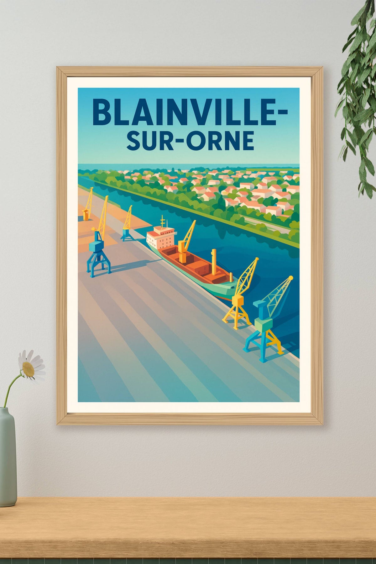 Affiche de Blainville-sur-Orne - Le charme industriel du port normand