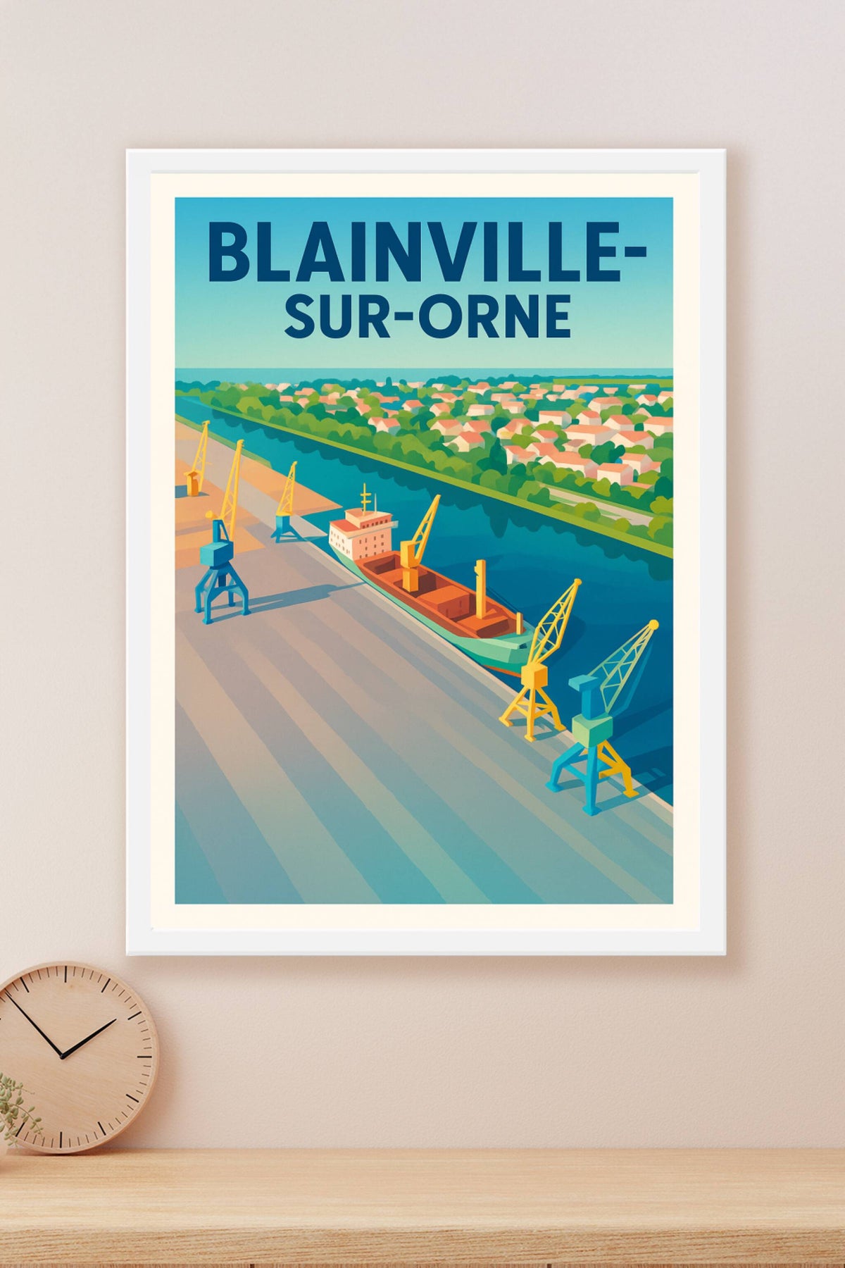 Affiche de Blainville-sur-Orne - Le charme industriel du port normand