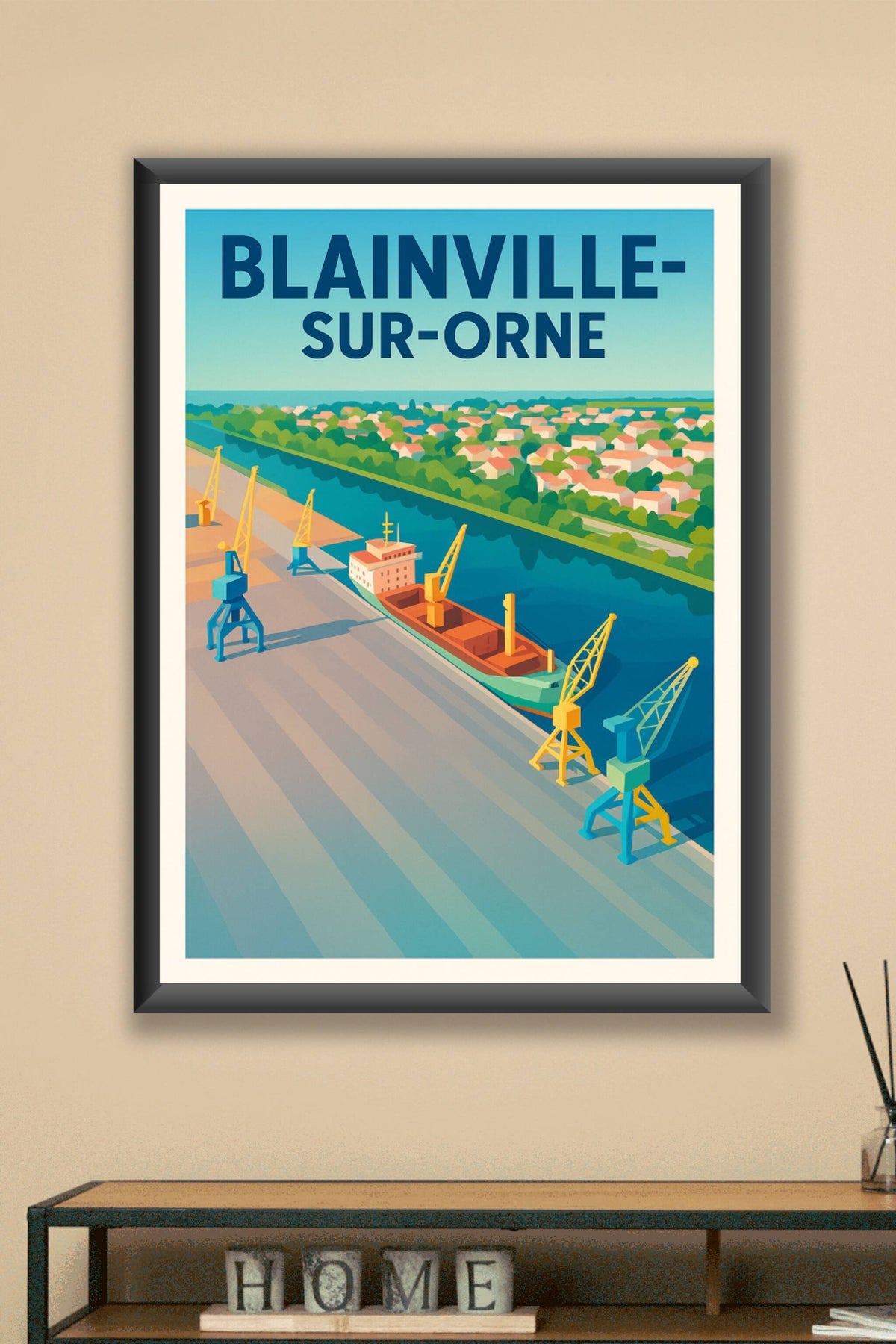 Affiche de Blainville-sur-Orne - Le charme industriel du port normand