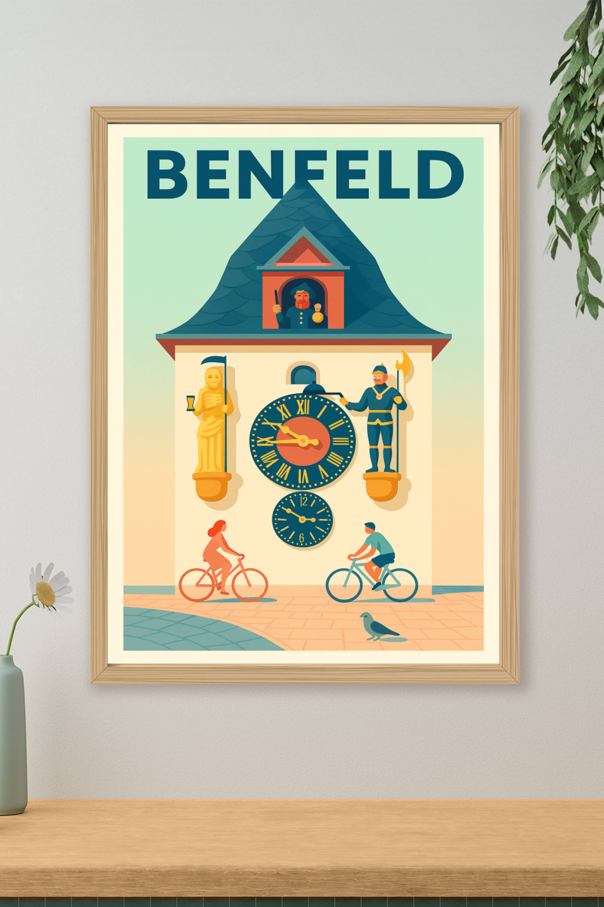 Affiche de Benfeld - Découvrez le charme horloger alsacien