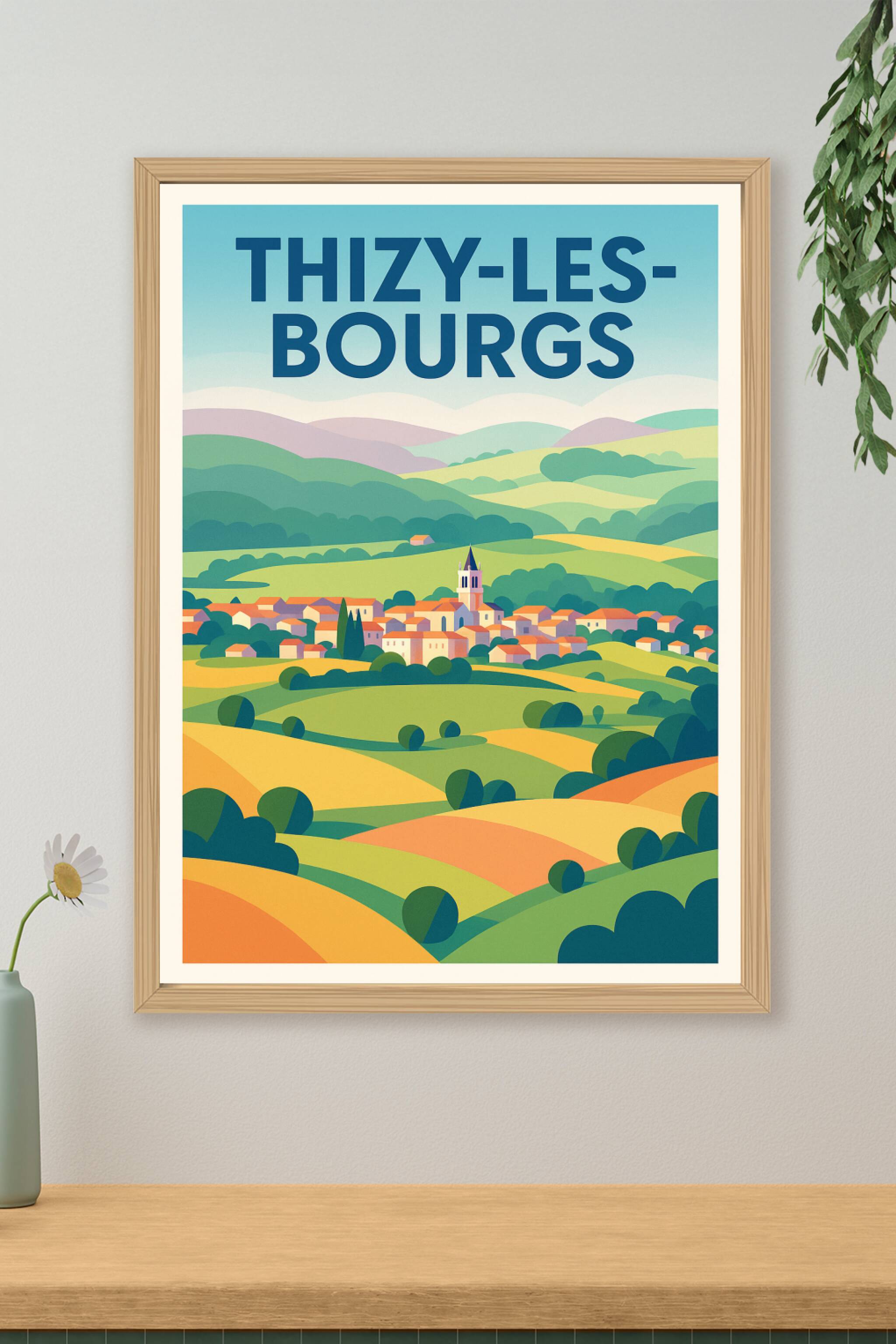 Affiche de Thizy-les-Bourgs - Verdure et douceur de la campagne