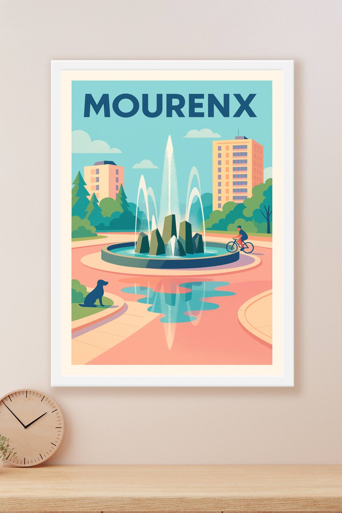Affiche de Mourenx - Harmonie urbaine et nature paisible