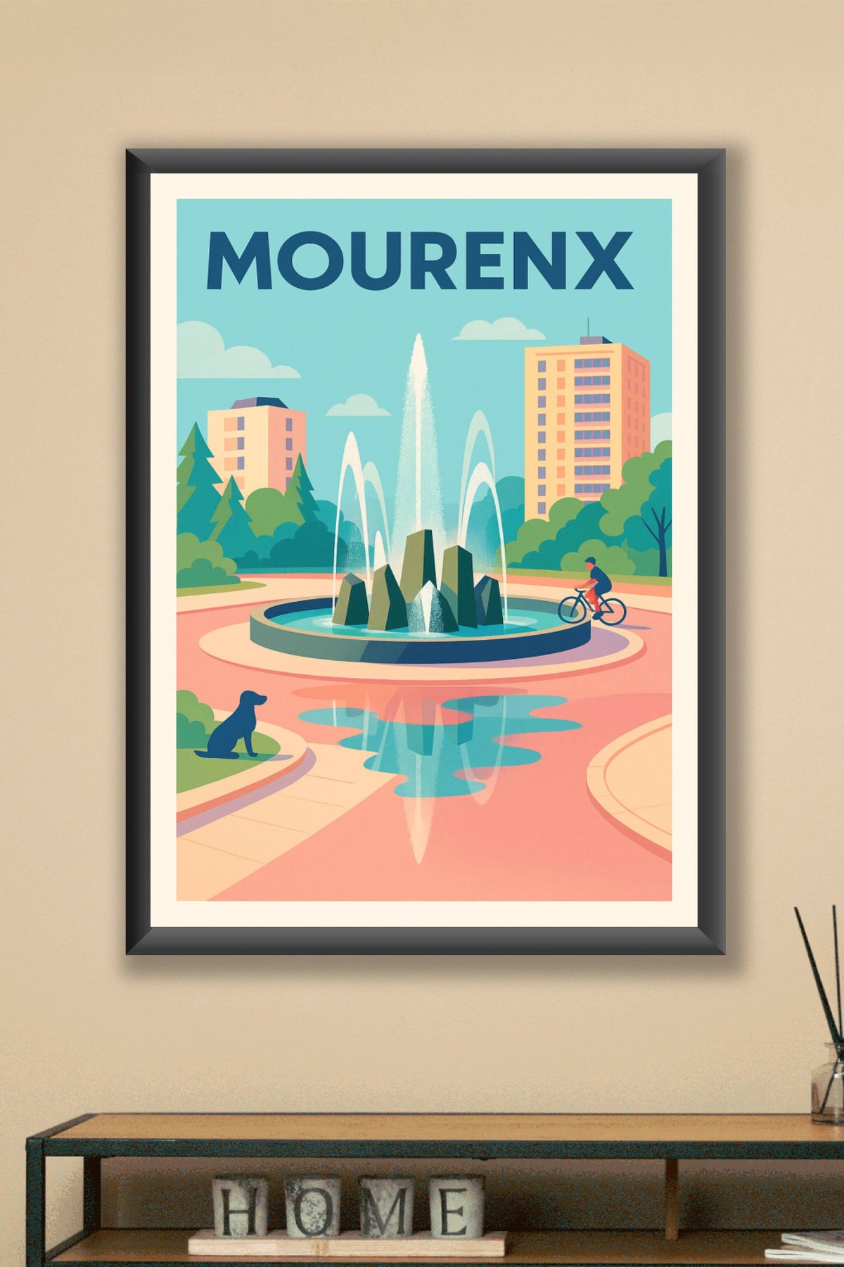 Affiche de Mourenx - Harmonie urbaine et nature paisible