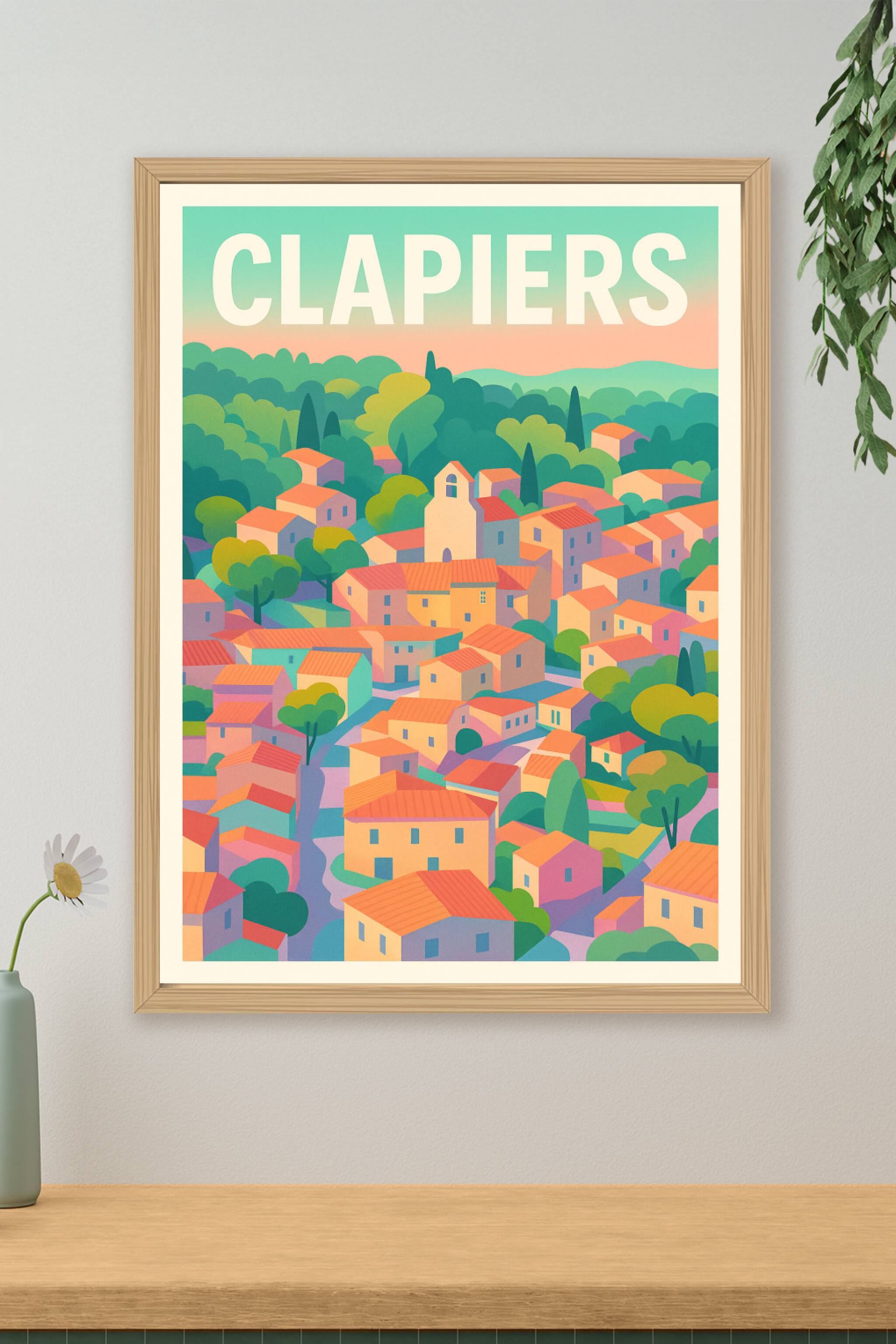 Affiche de Clapiers - Le charme coloré d'un village du Sud