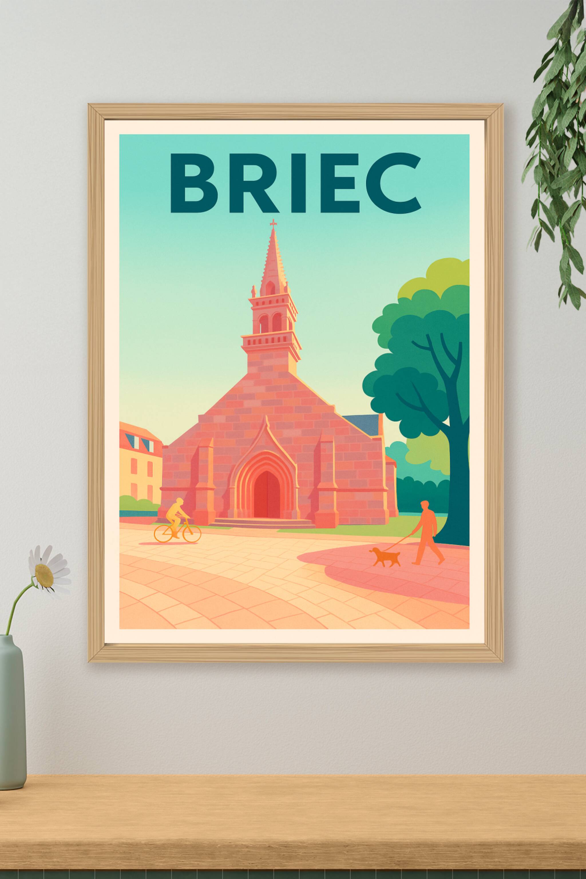 Affiche de Briec - L'élégance intemporelle au cœur de la Bretagne