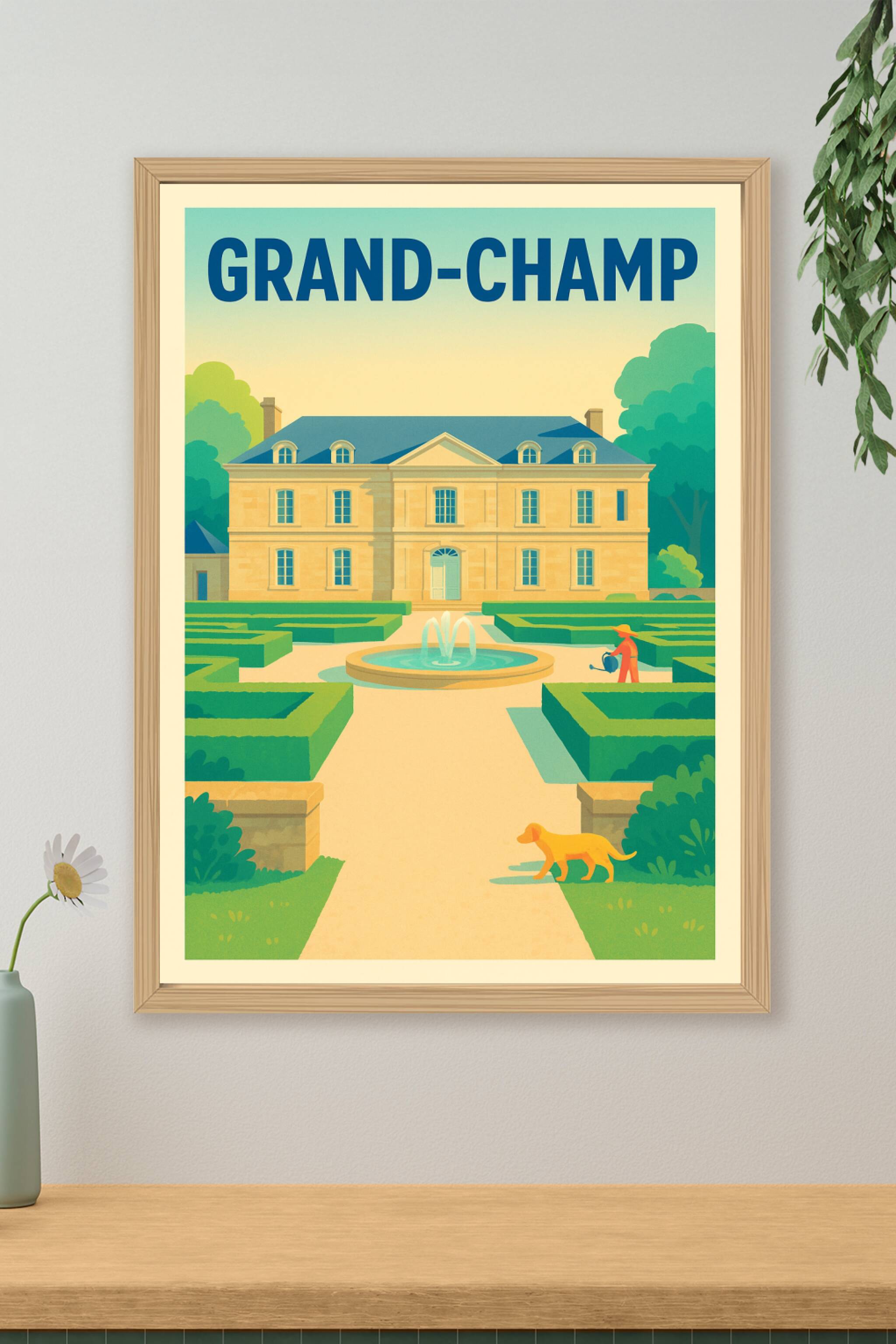 Affiche de Grand-Champ - Élégance et sérénité au cœur des jardins