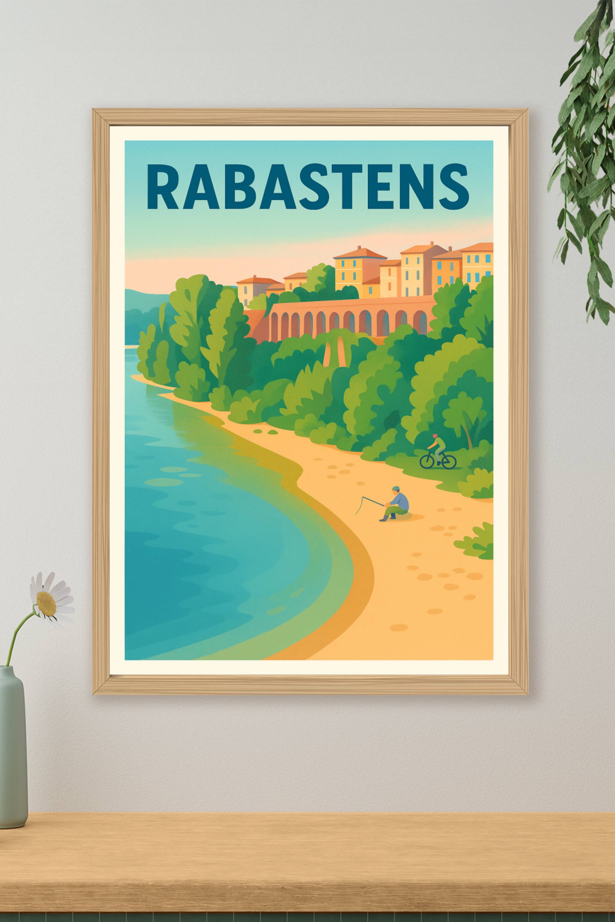 Affiche de Rabastens - Vue paisible au bord de l'eau