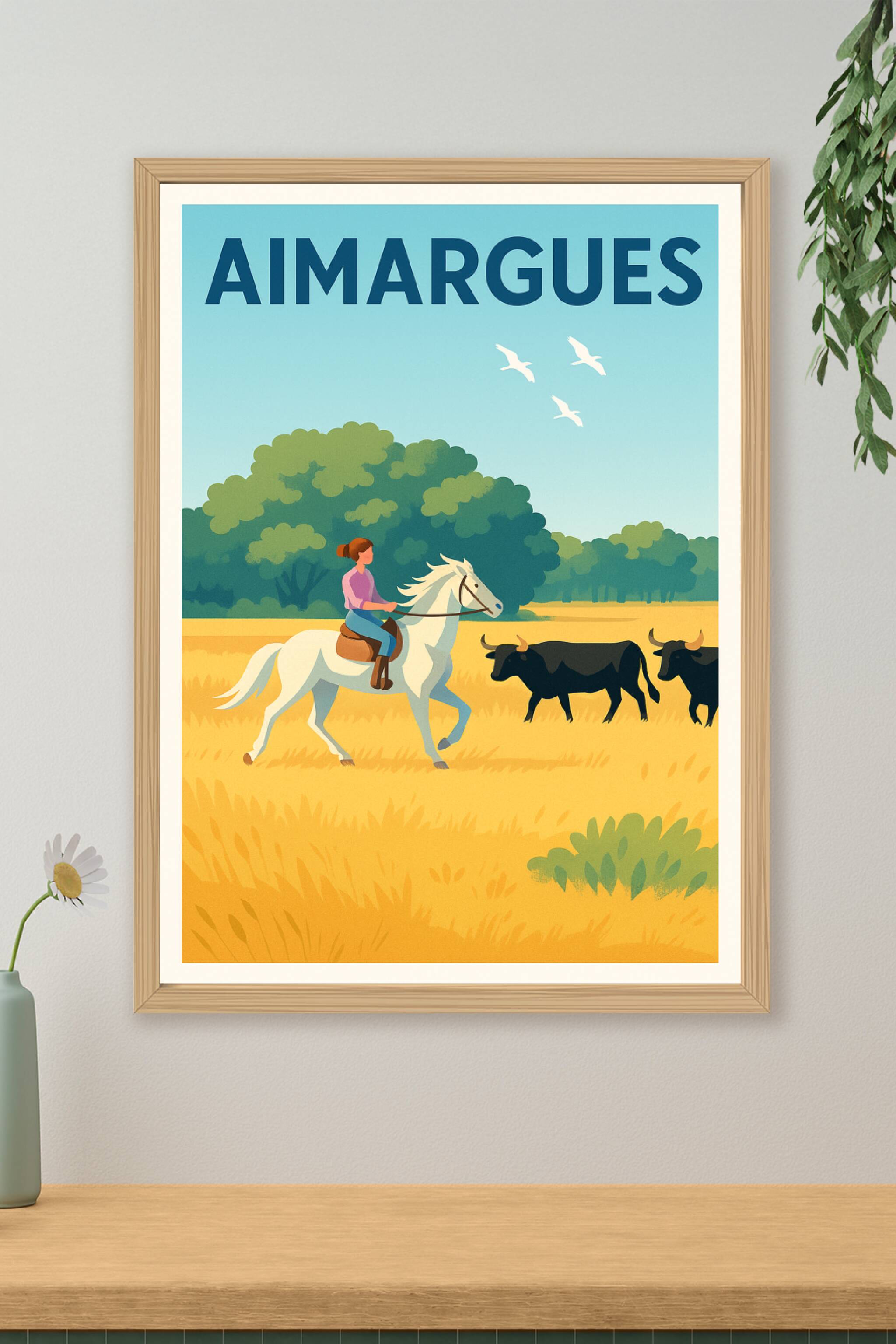Affiche de Aimargues - Évasion au cœur de la Camargue sauvage