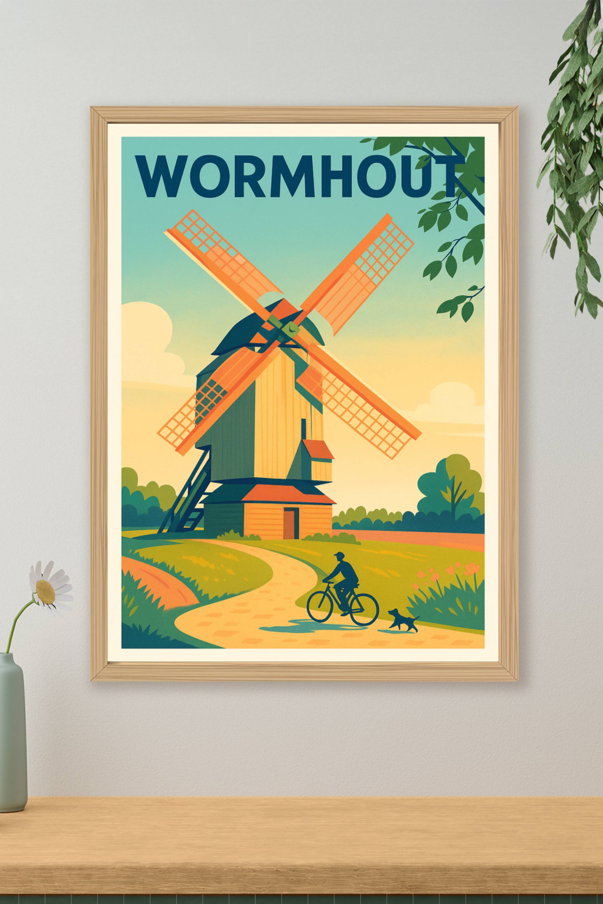 Affiche de Wormhout - Charme champêtre et patrimoine éolien