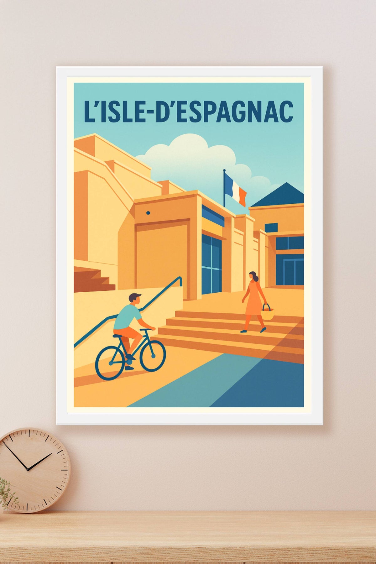 Affiche de L'Isle-d'Espagnac - Invitation au calme urbain ensoleillé