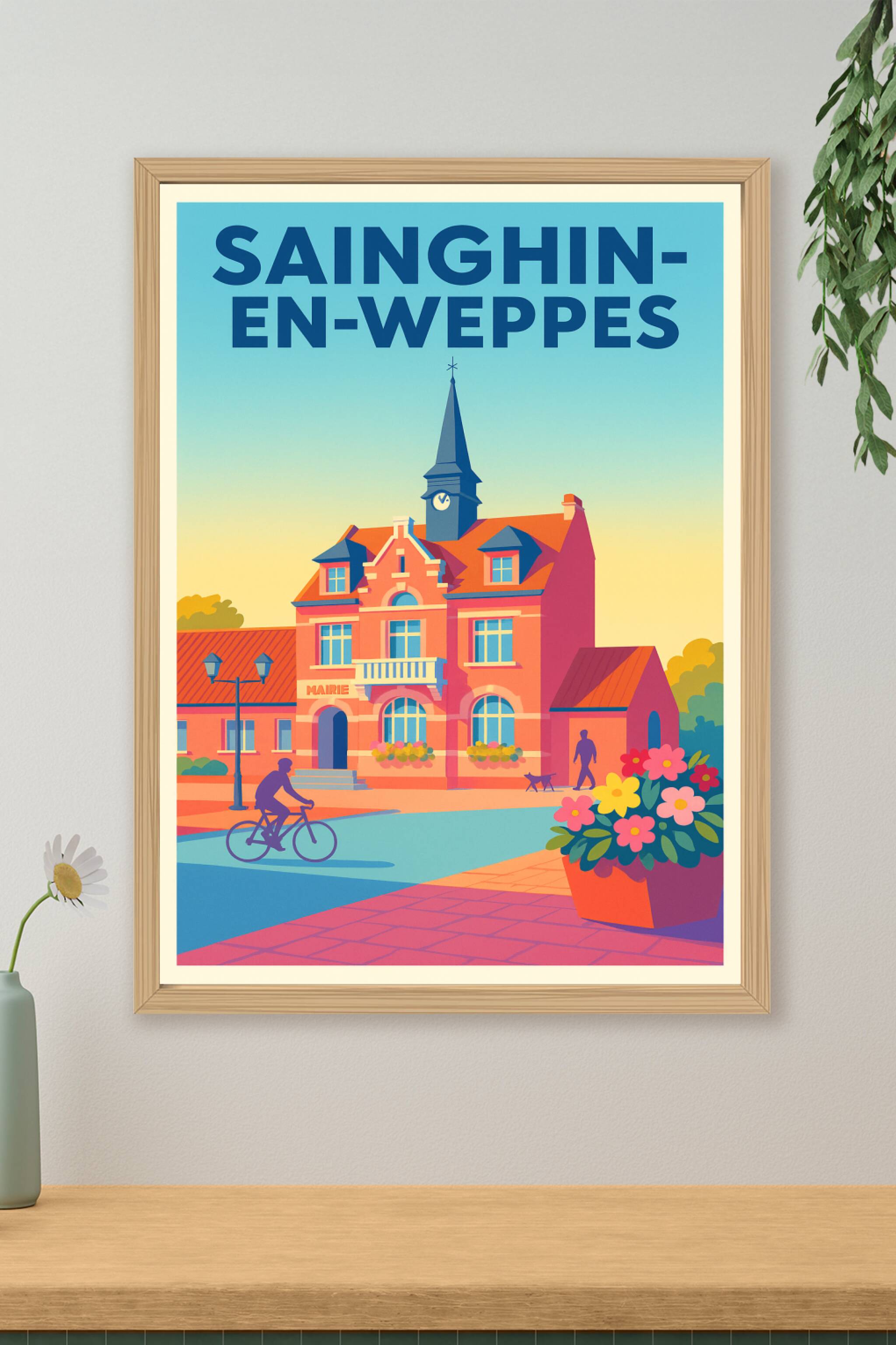 Affiche de Sainghin-en-Weppes - Charme paisible du centre-ville