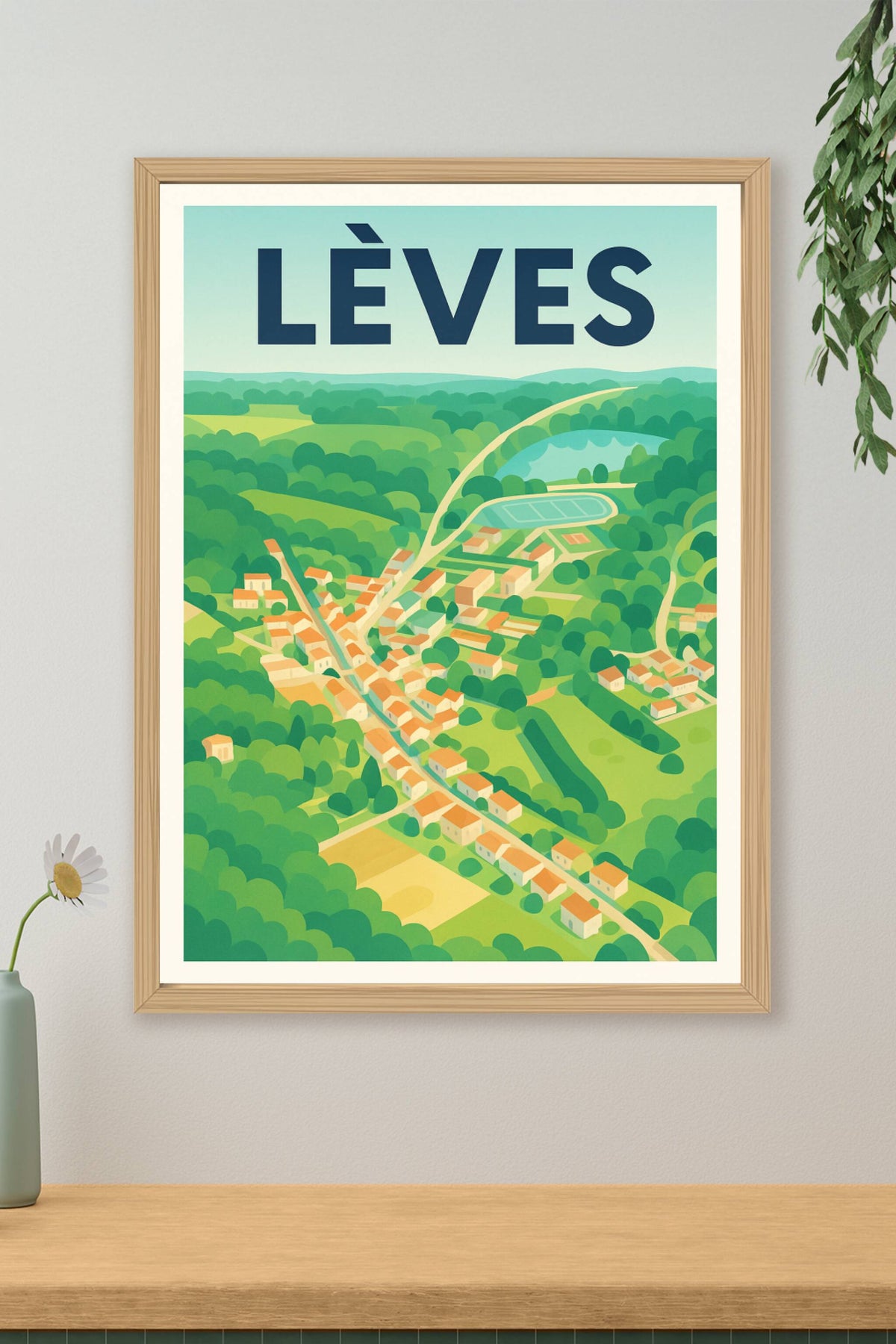 Affiche de Lèves - Tranquillité et nature au cœur de la campagne