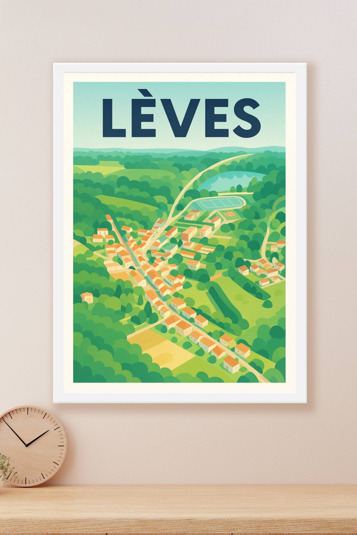 Affiche de Lèves - Tranquillité et nature au cœur de la campagne