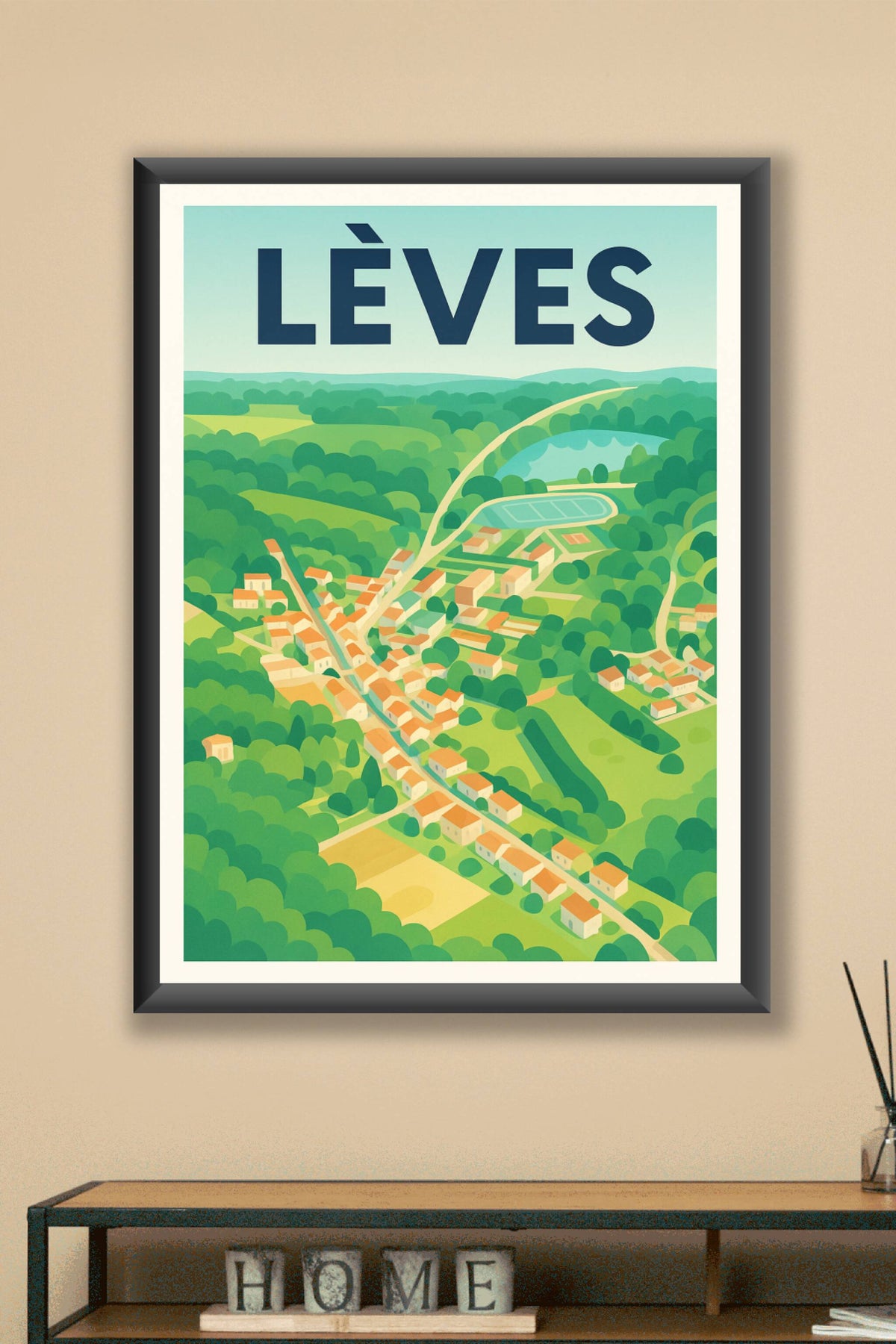 Affiche de Lèves - Tranquillité et nature au cœur de la campagne