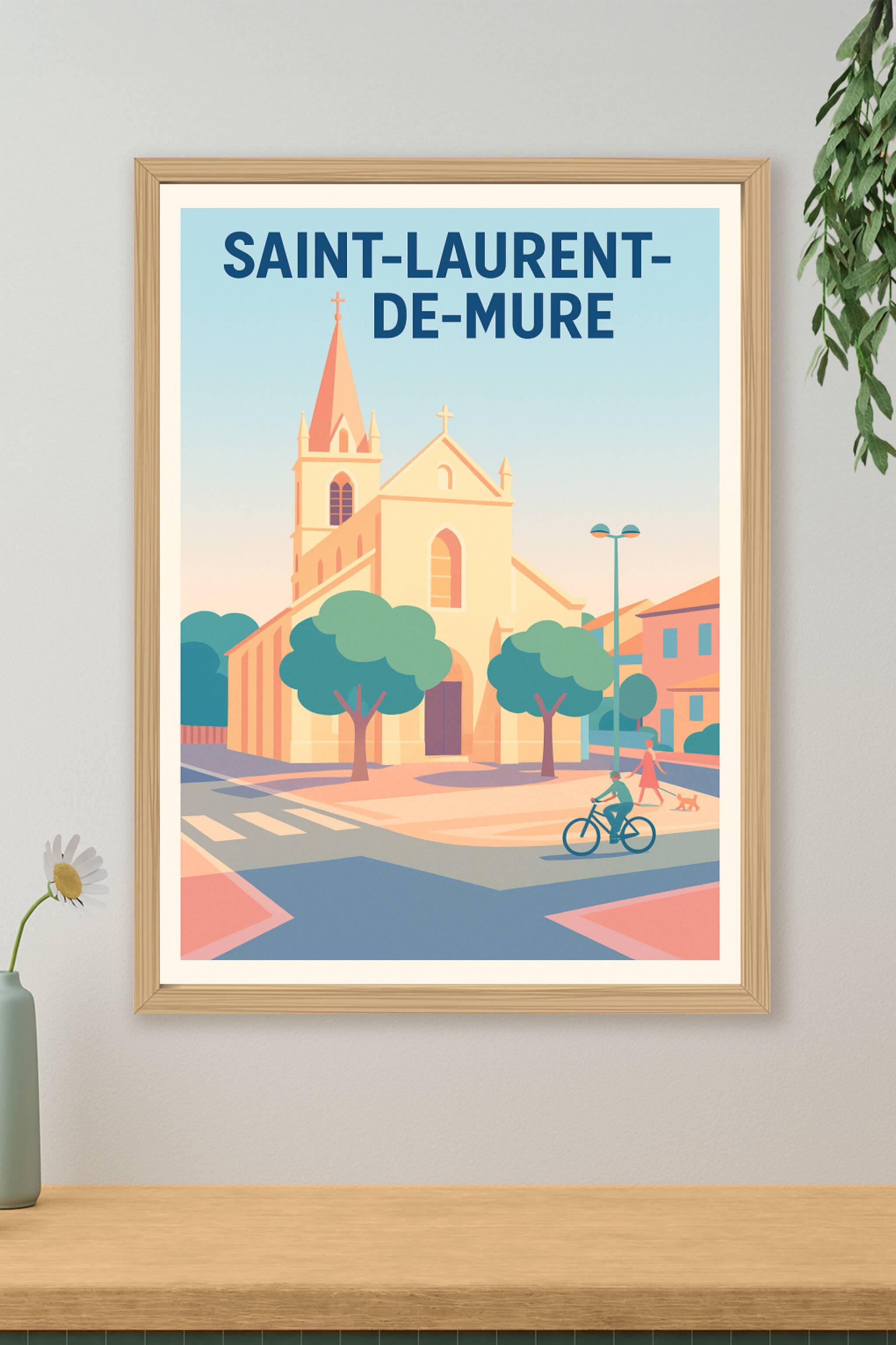 Affiche de Saint-Laurent-de-Mure - Harmonie urbaine et douceur de vivre